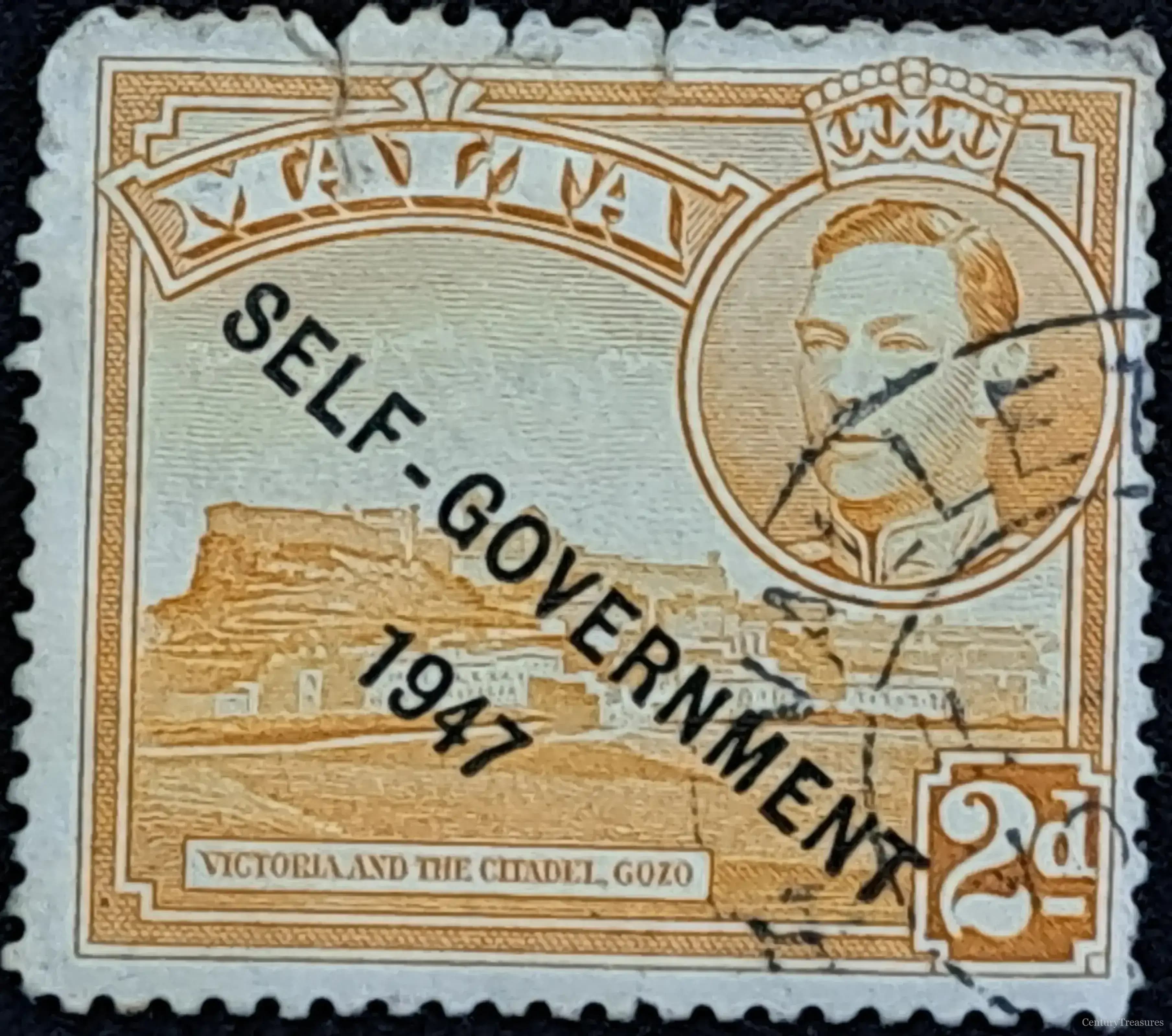 Malta King George VI Self-Government Overprint