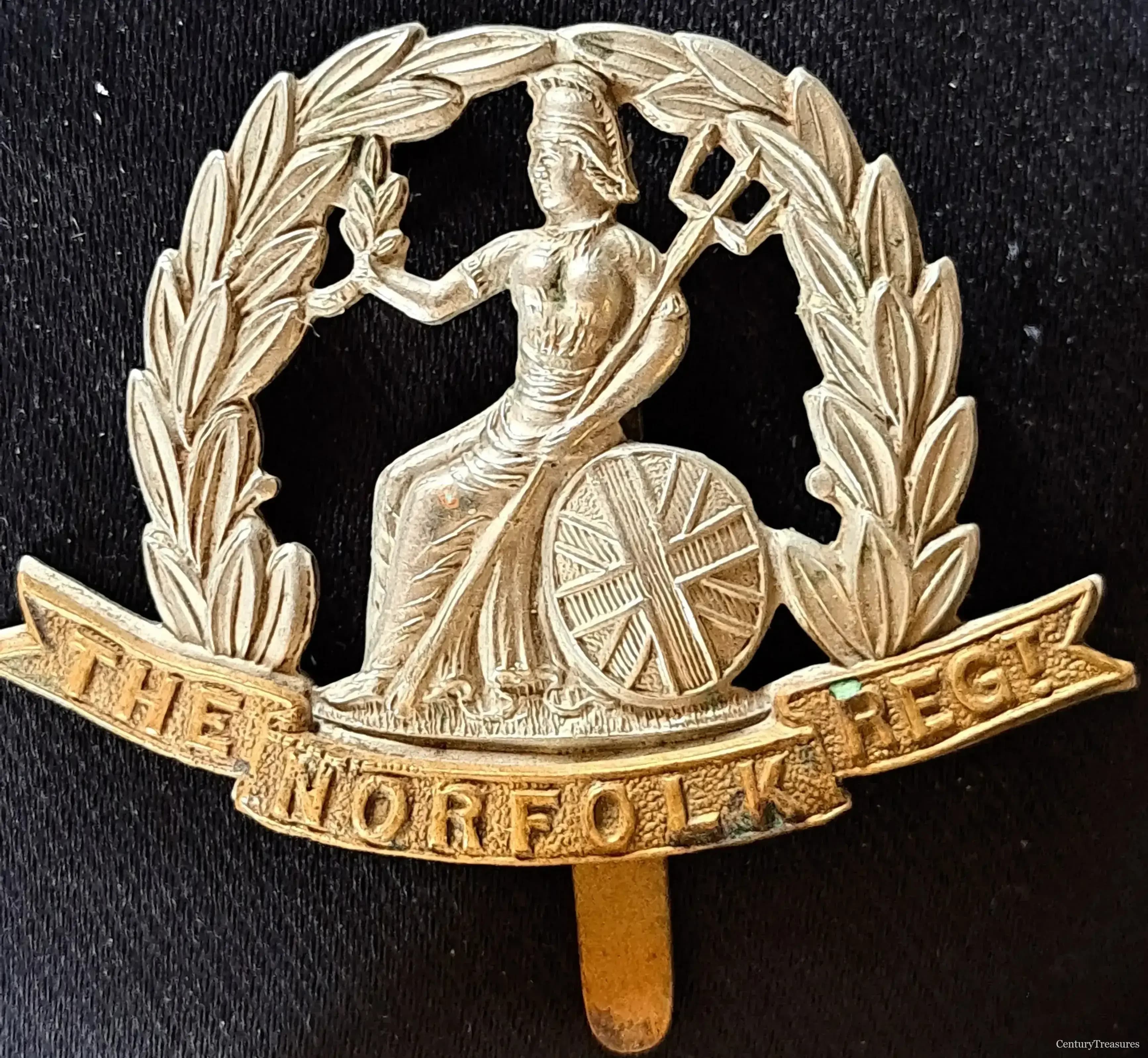 Royal Norfolk Regiment Bi-Metal Cap Badge