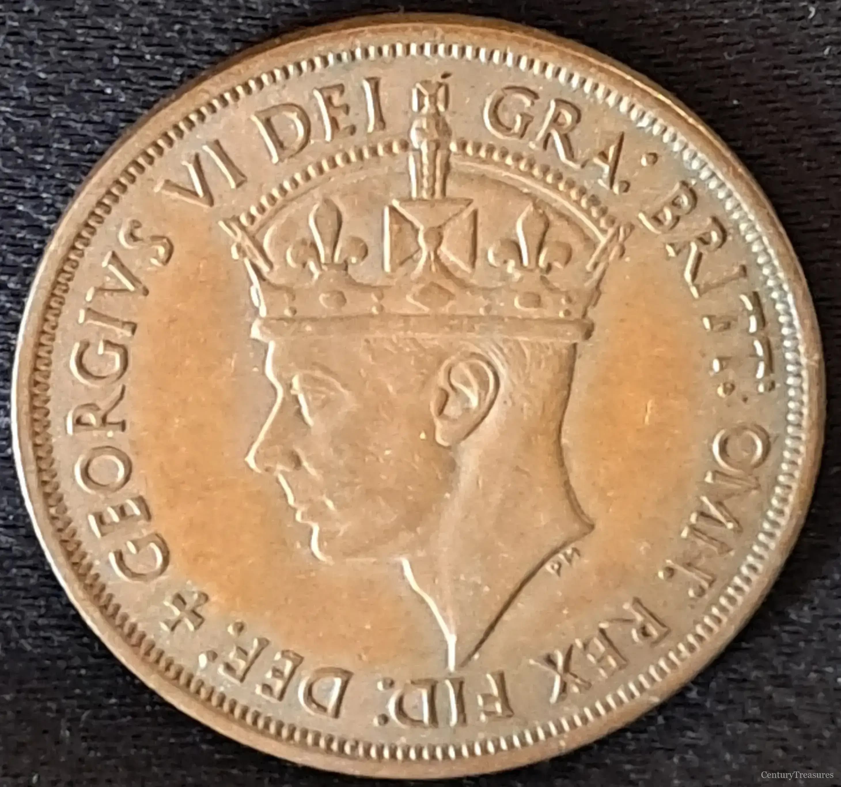 King George VI Jersey One-Twelfth Shilling Coin