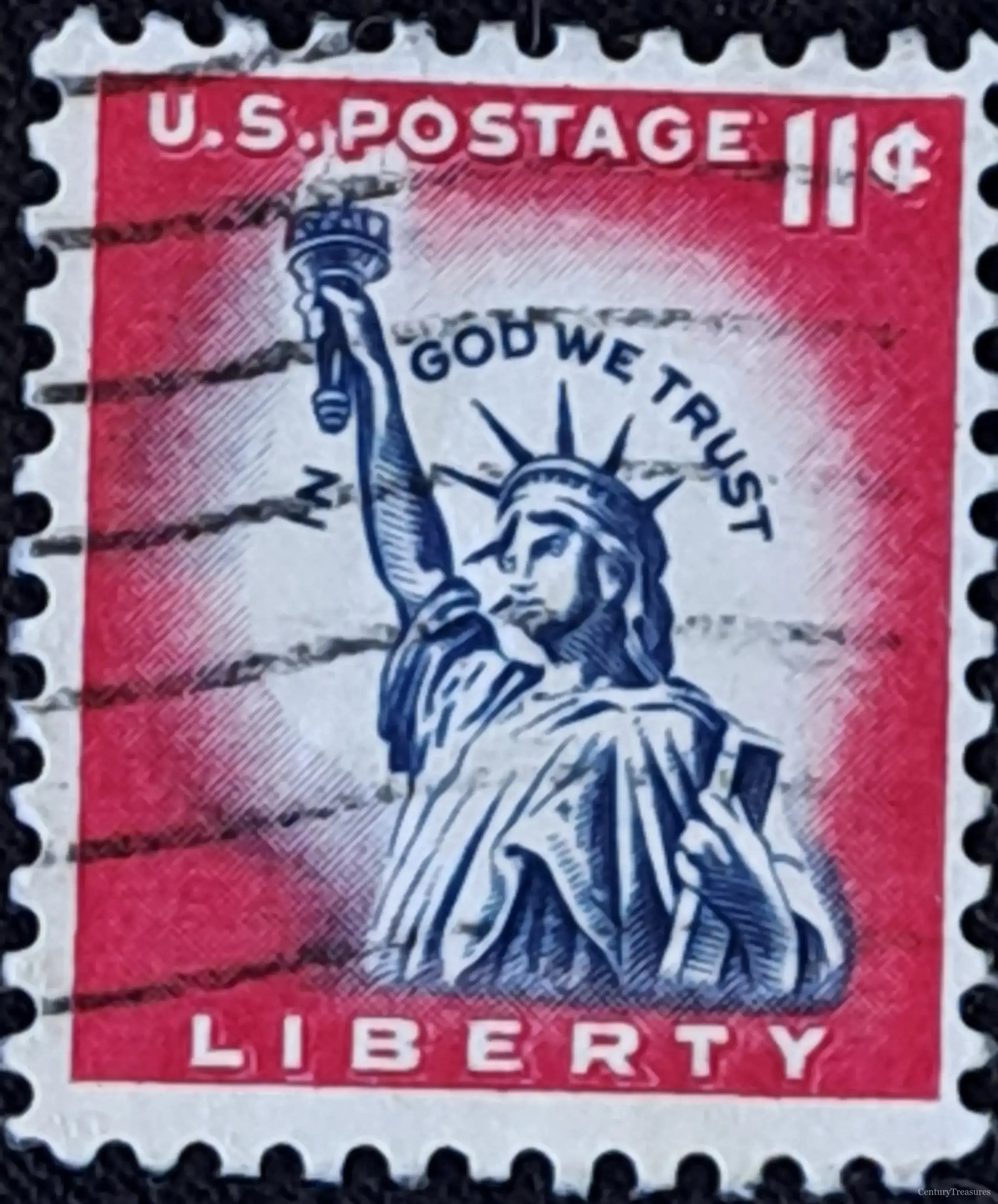 US 11¢ Red and Blue Liberty Series