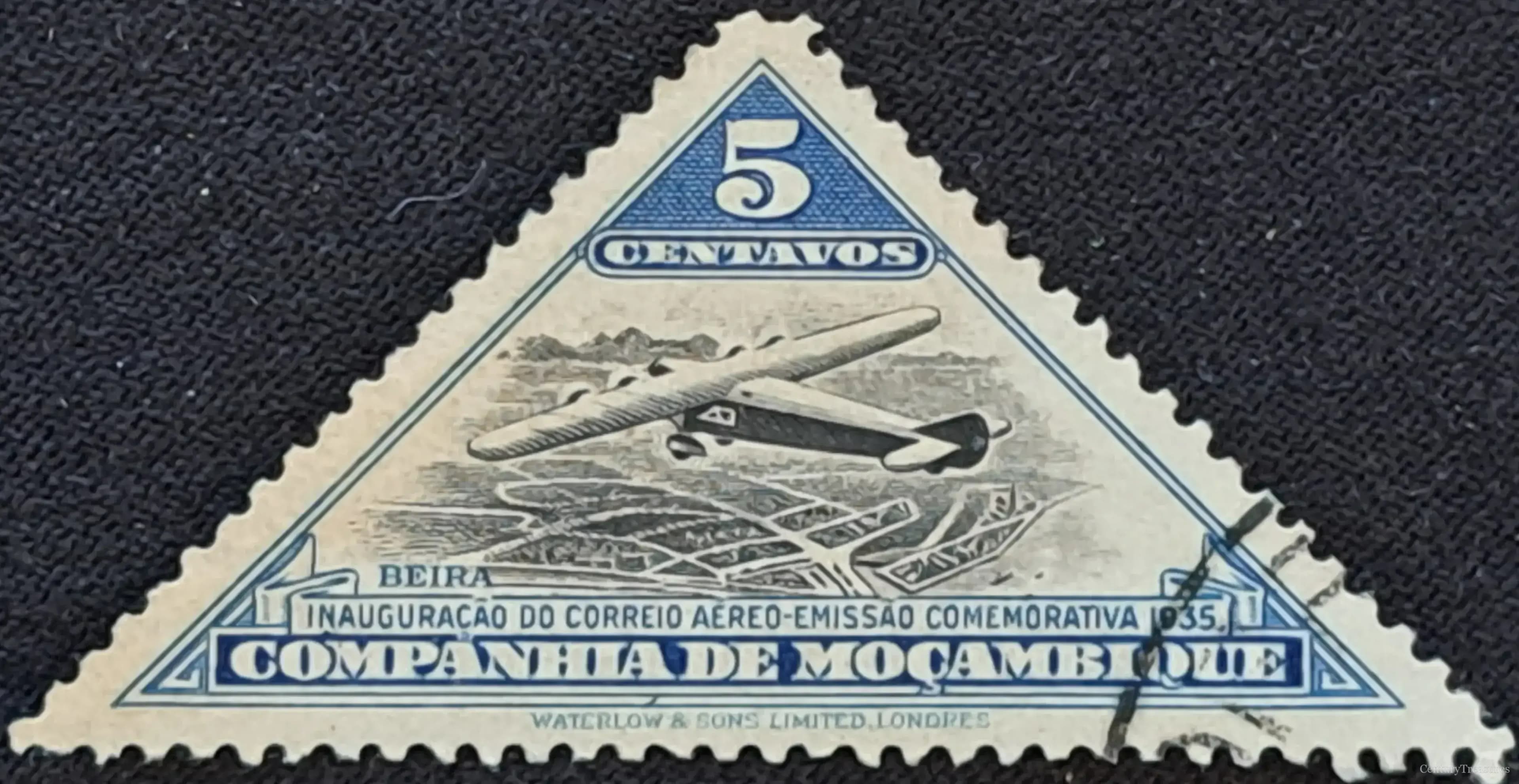 Mozambique Company Triangular Airmail Stamp