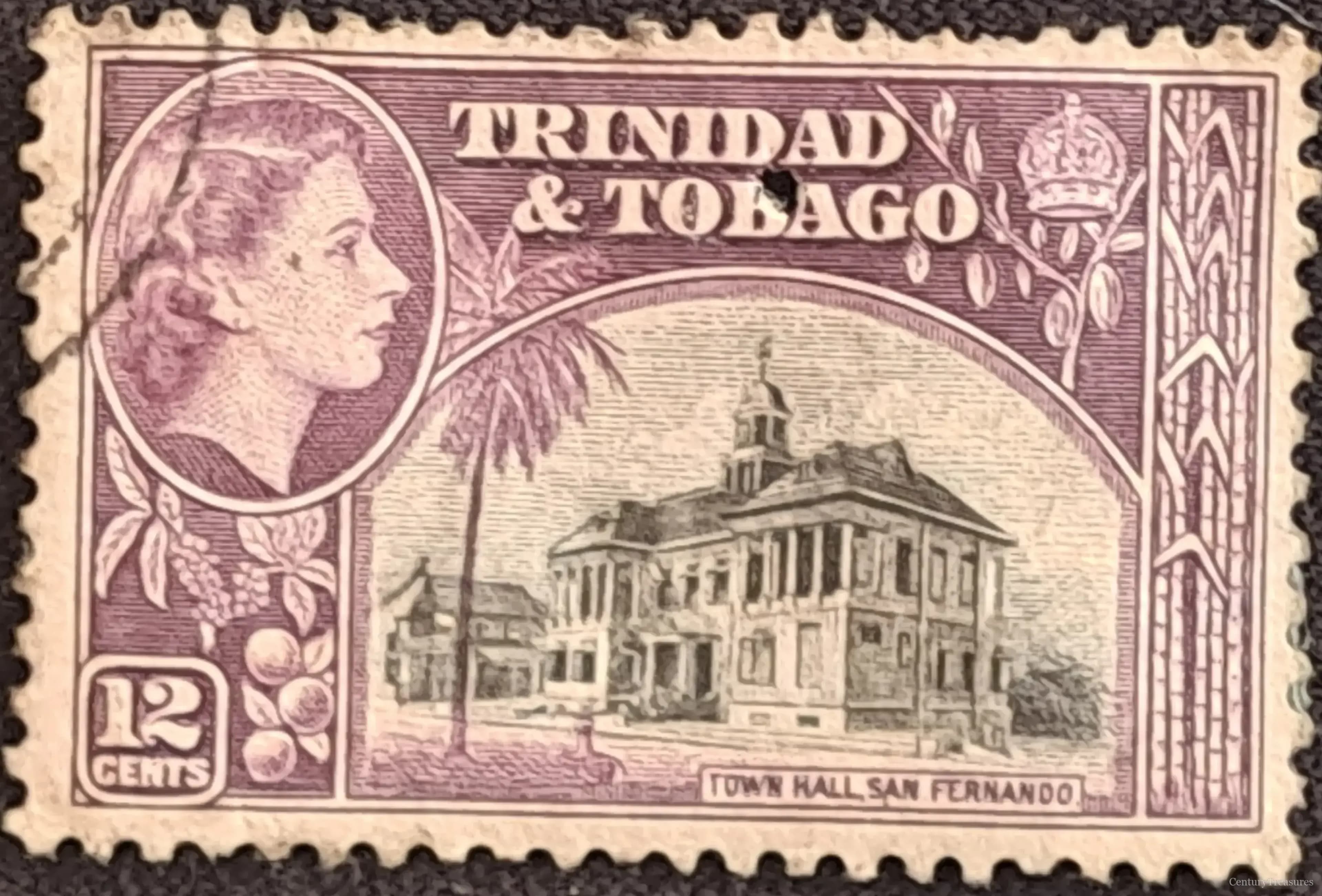 Trinidad & Tobago – Town Hall, San Fernando (12¢) 1953
