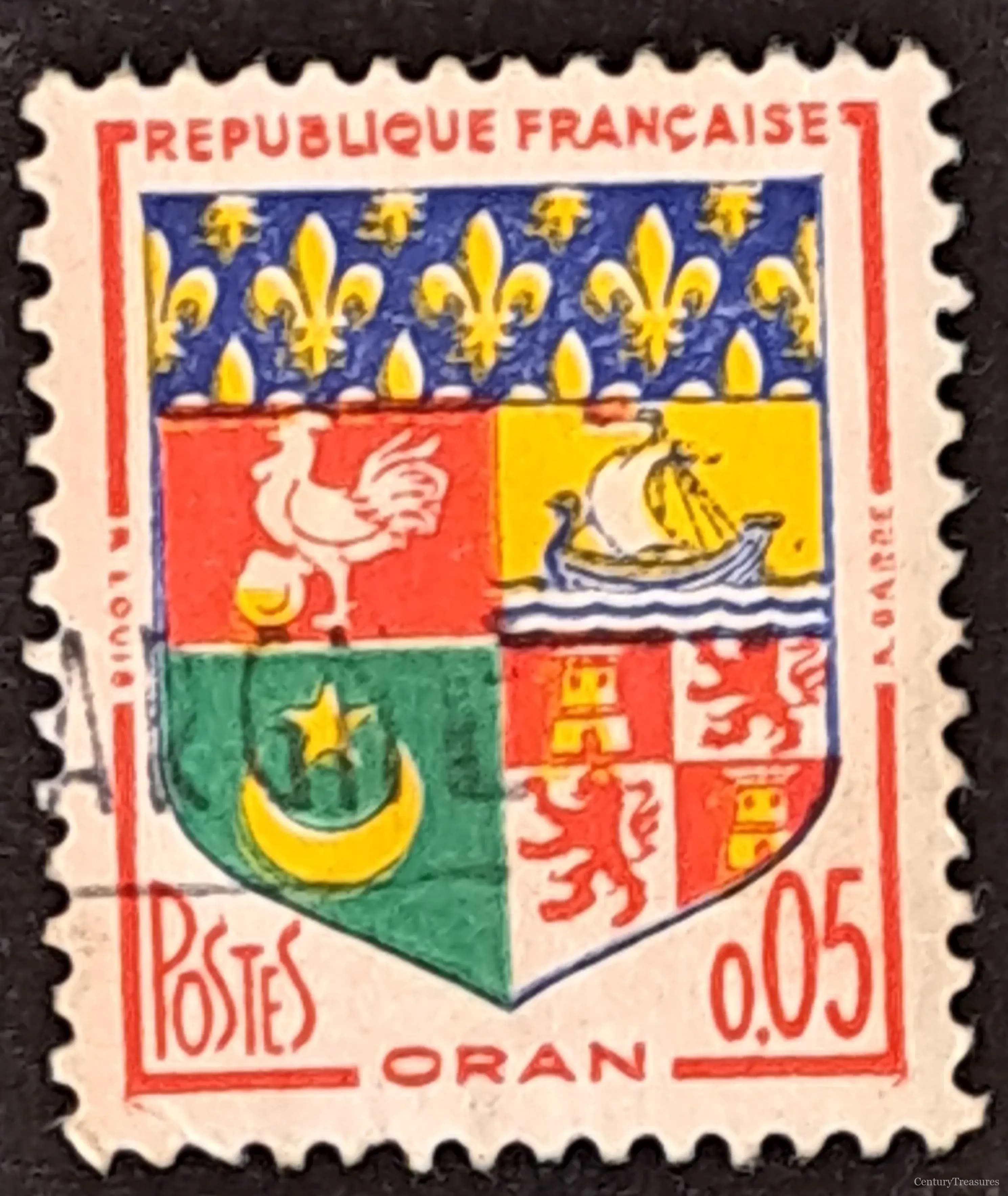 French Algeria Oran Coat of Arms Definitive