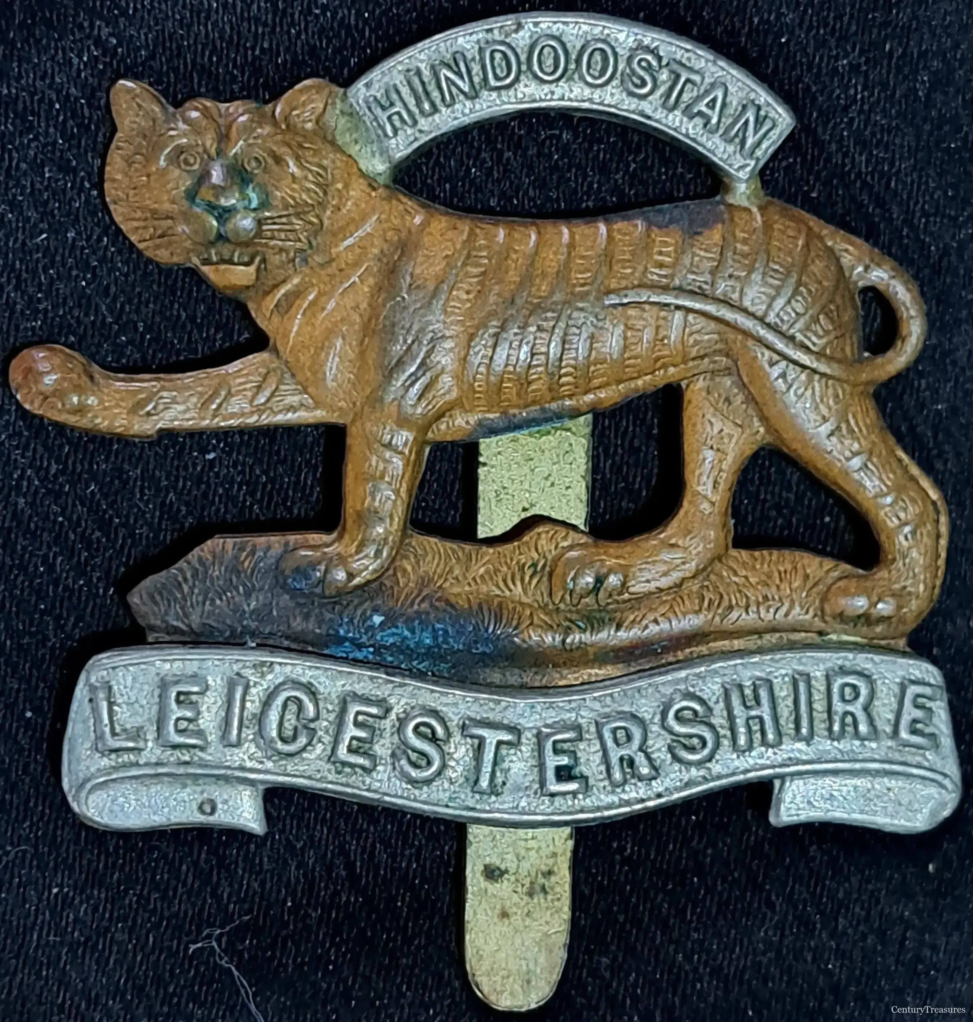 Leicestershire Regiment Bi-Metal Cap Badge