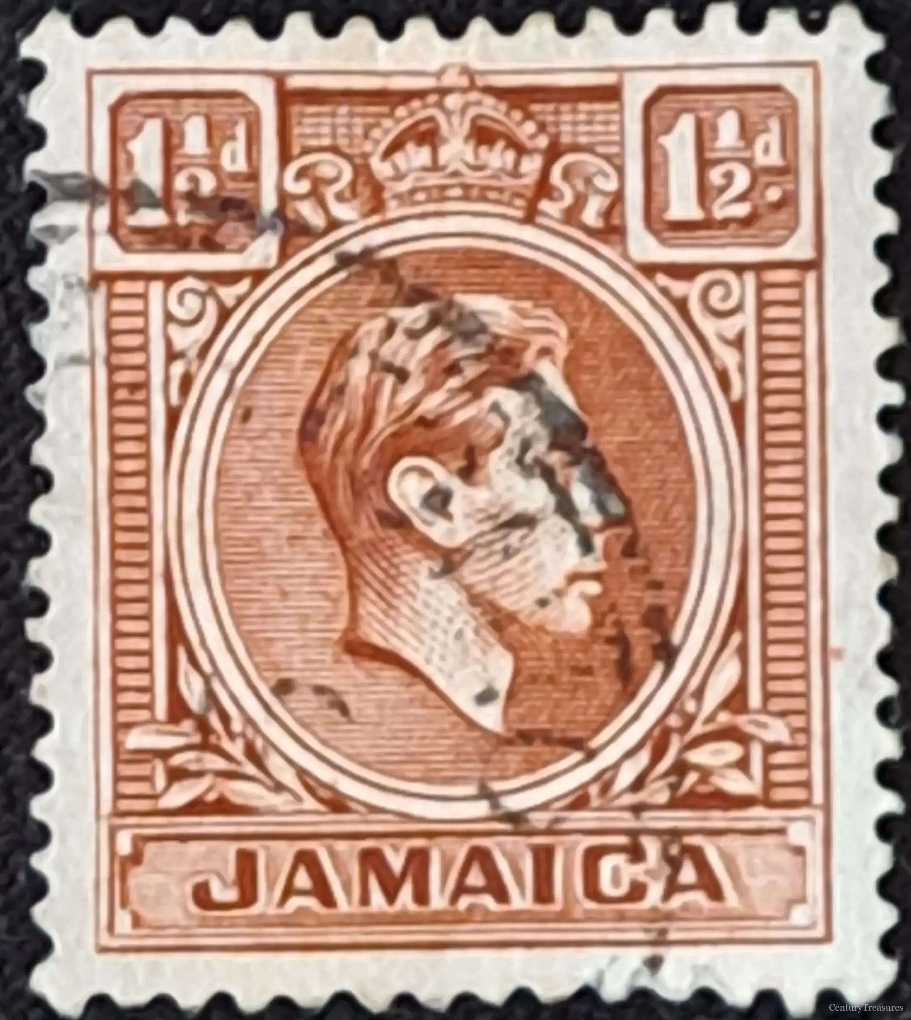Jamaica King George VI Red-Brown