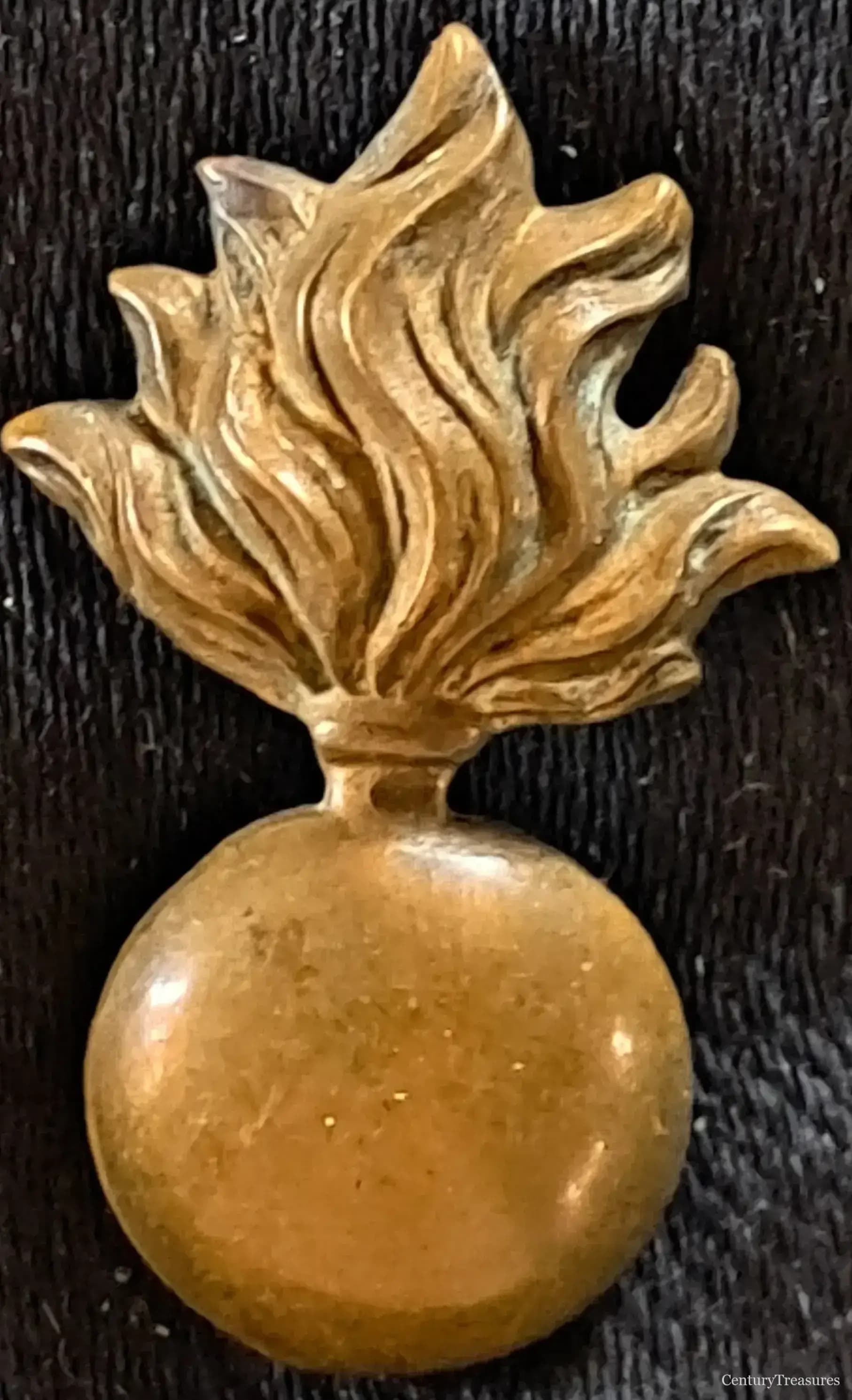 Fusiliers Flaming Grenade Collar Badge