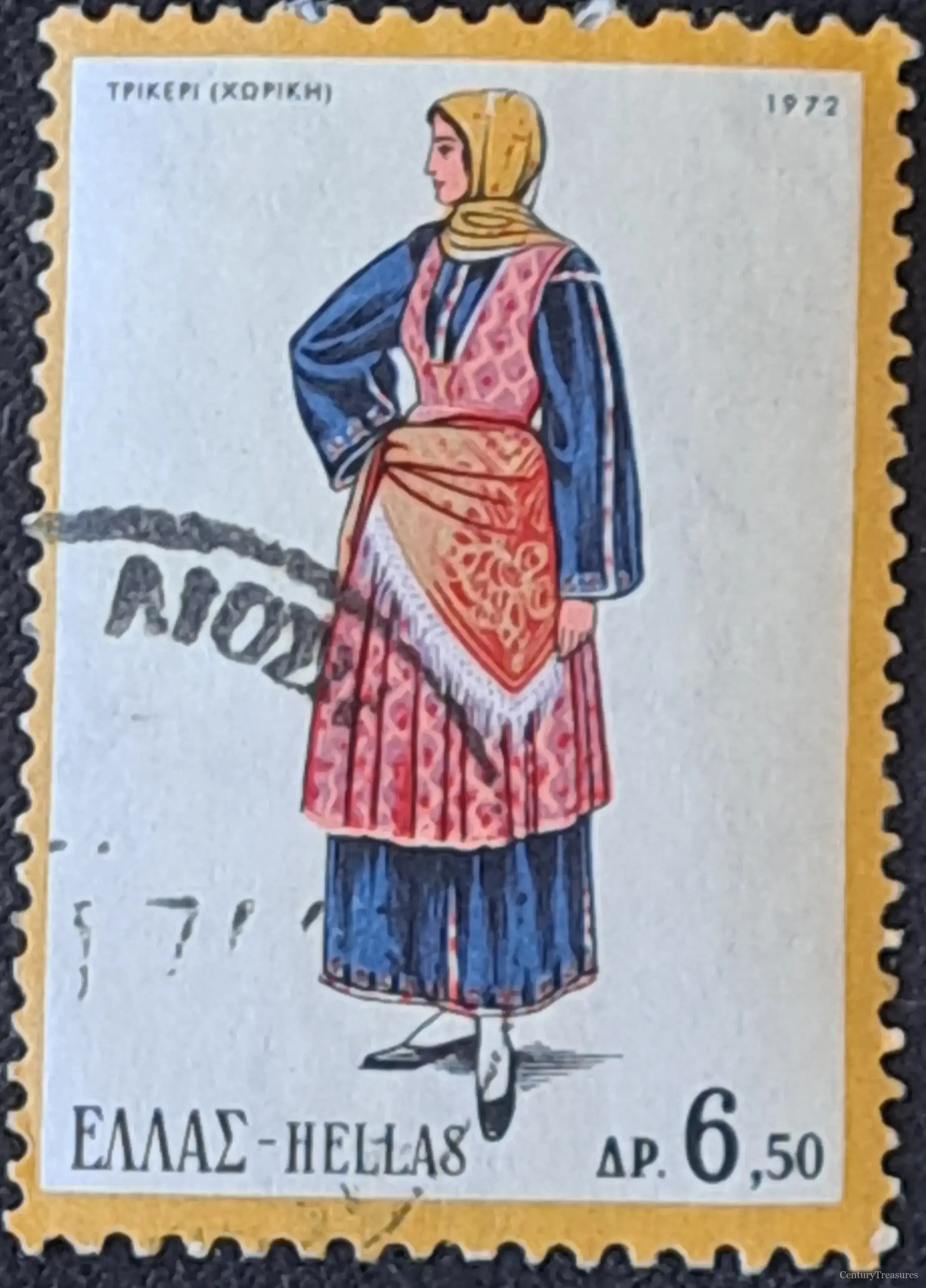 Greece National Costumes Trikeri Peasant Dress