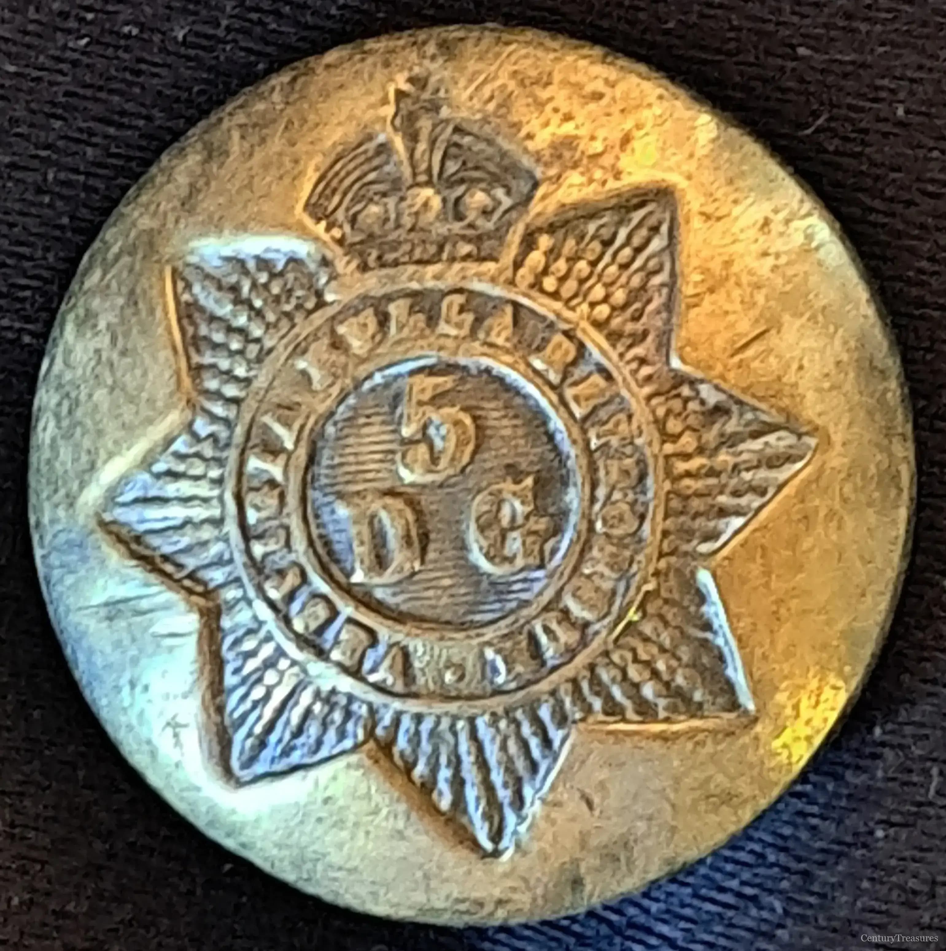 5th Dragoon Guards (Princess Charlotte of Wales’s) Button