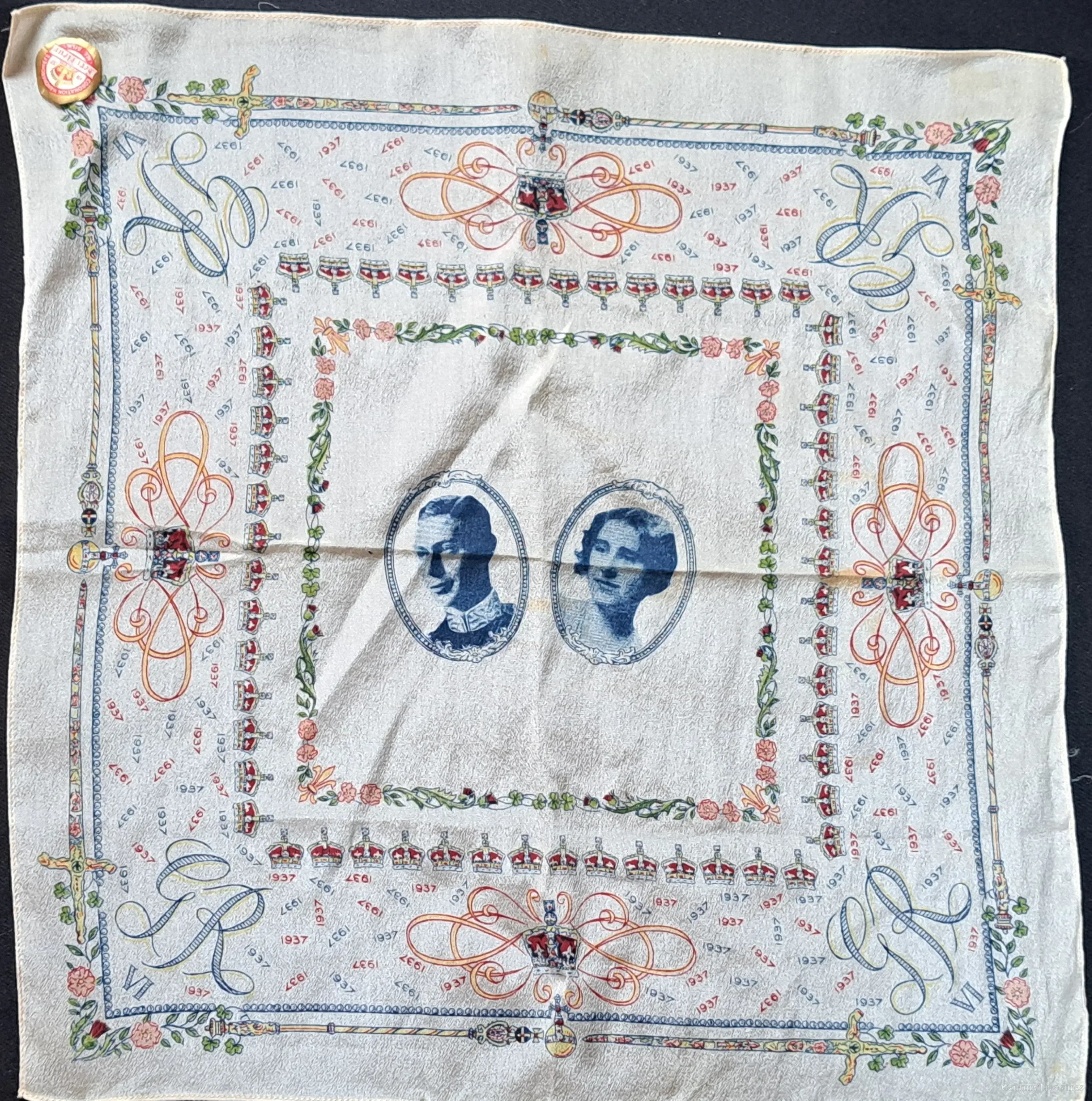 Silk hanky Coronation Souvenir