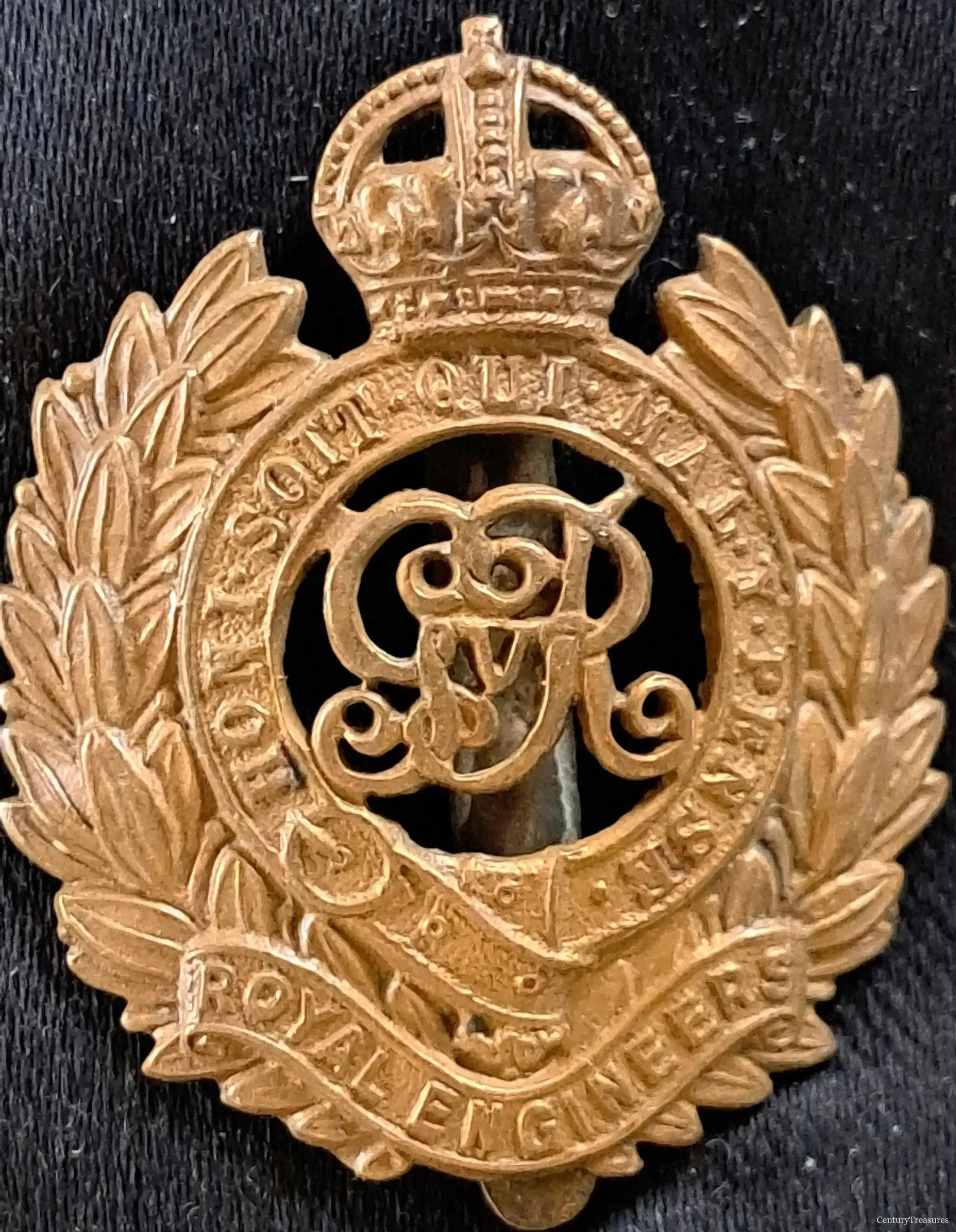Royal Engineers King George V Cap Badge