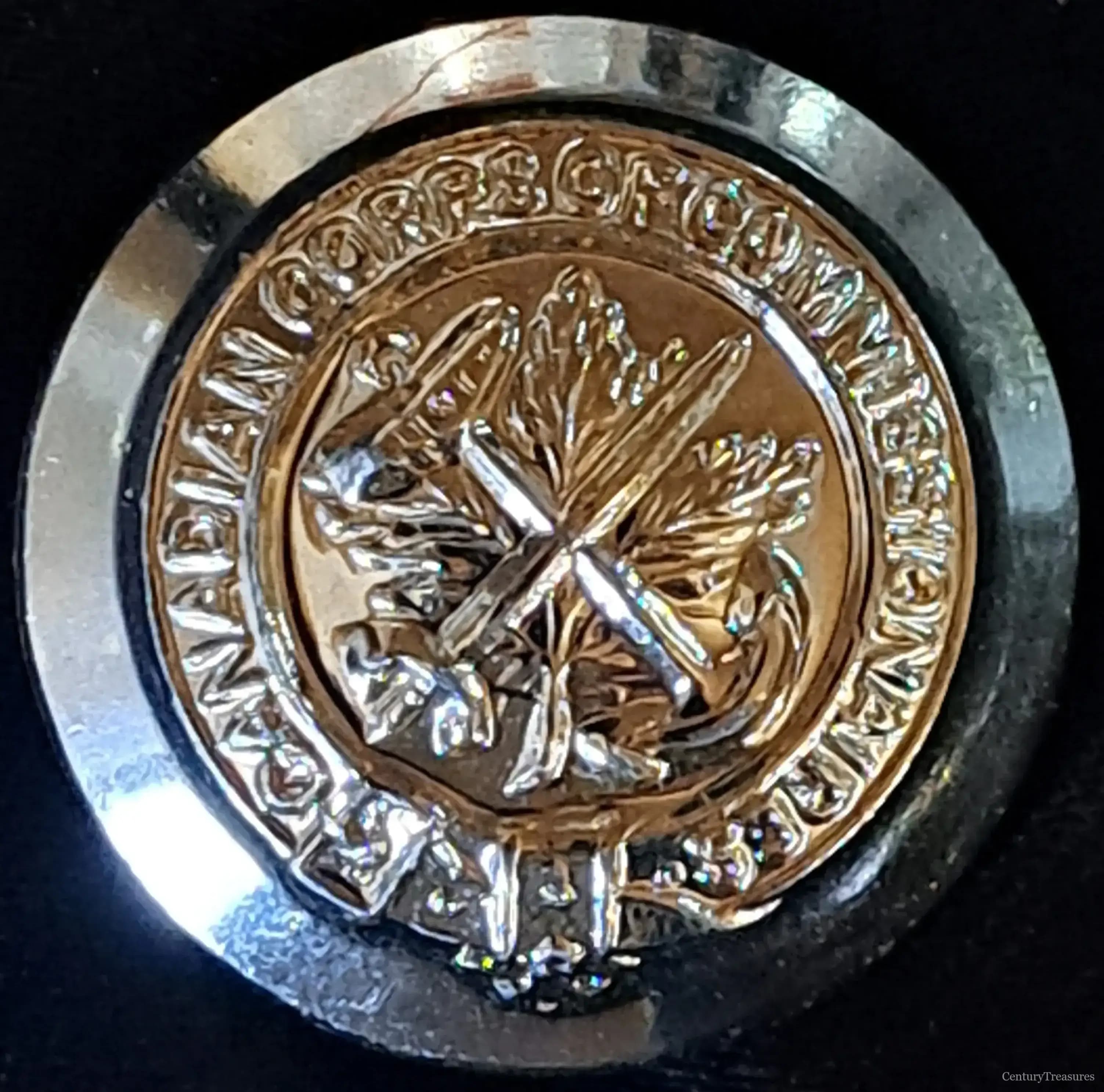 Canadian Corps of Commissionaires Bi-Metal Uniform Button