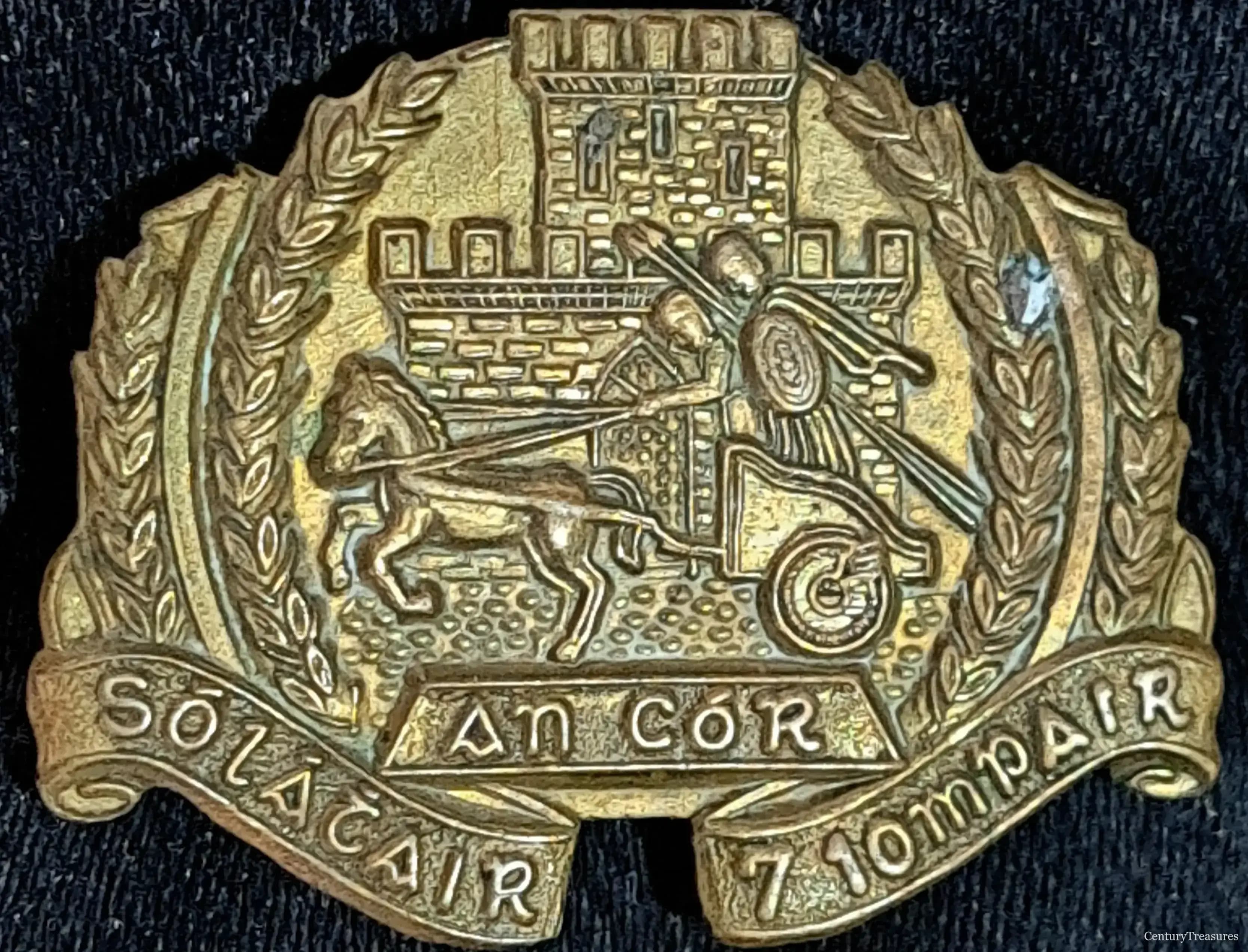 Irish Army Supply and Transport Corps Cap Badge