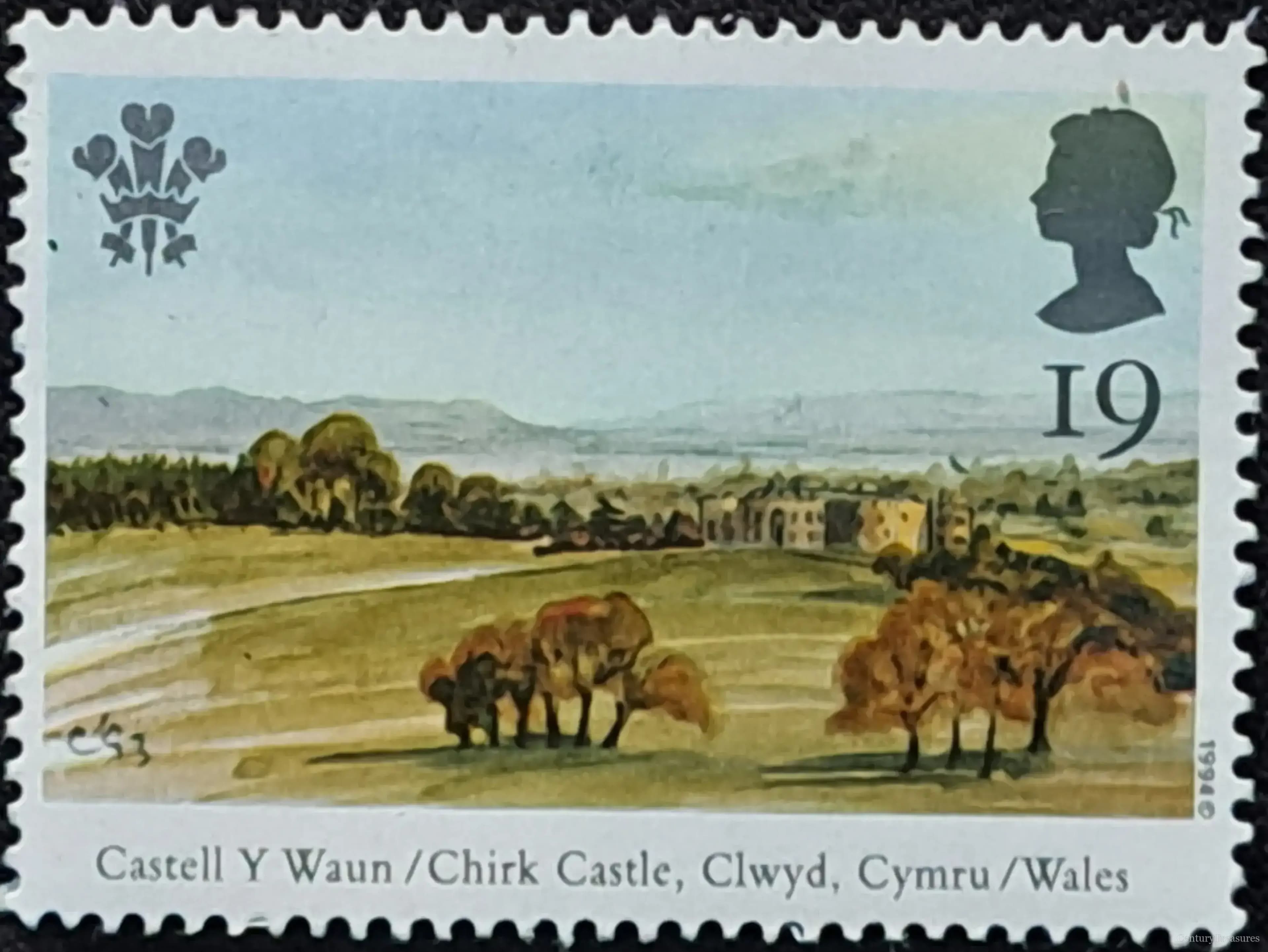 Royal Mail Chirk Castle Landscape Stamp