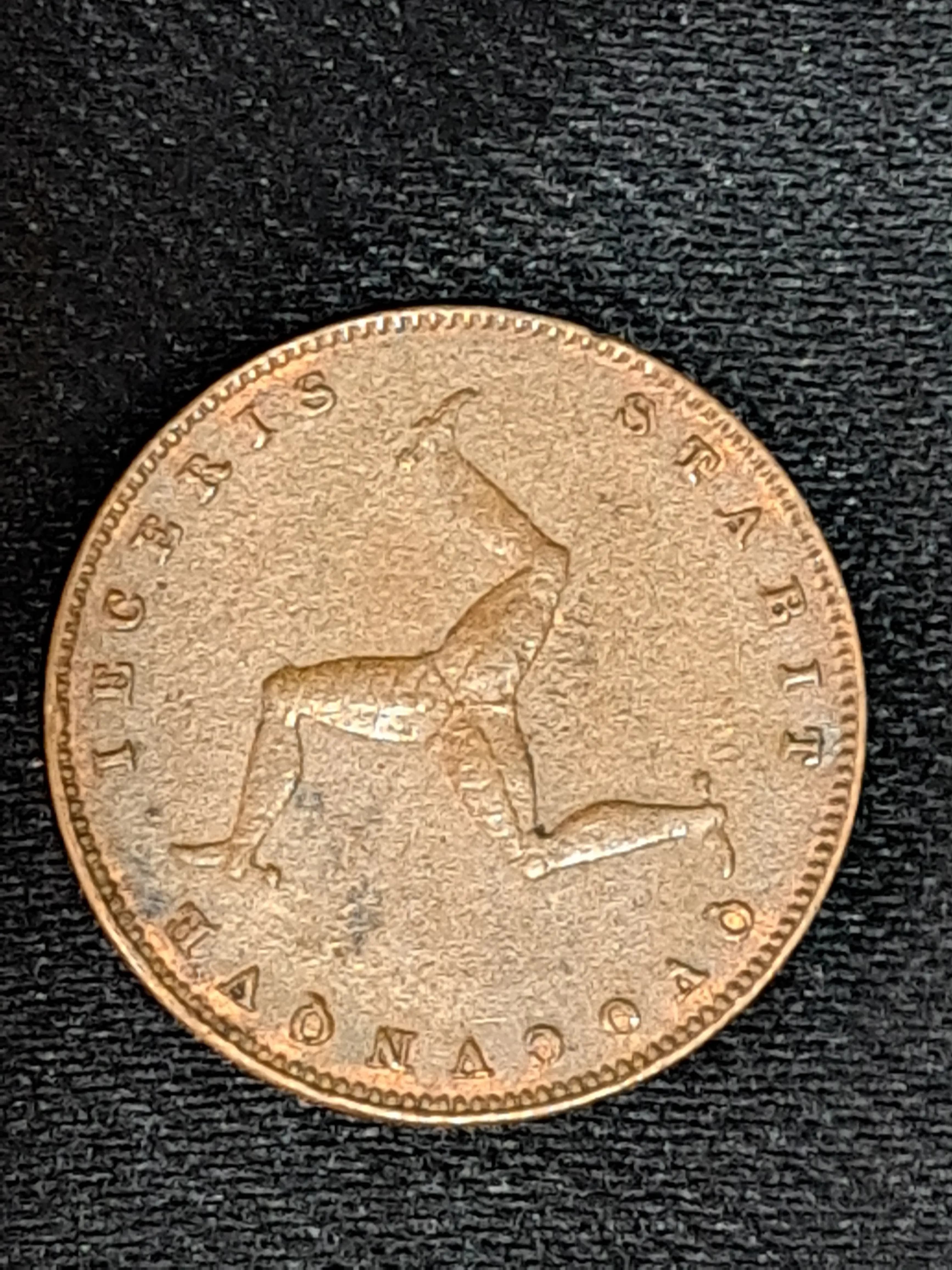 1839 Isle of Man Halfpenny 