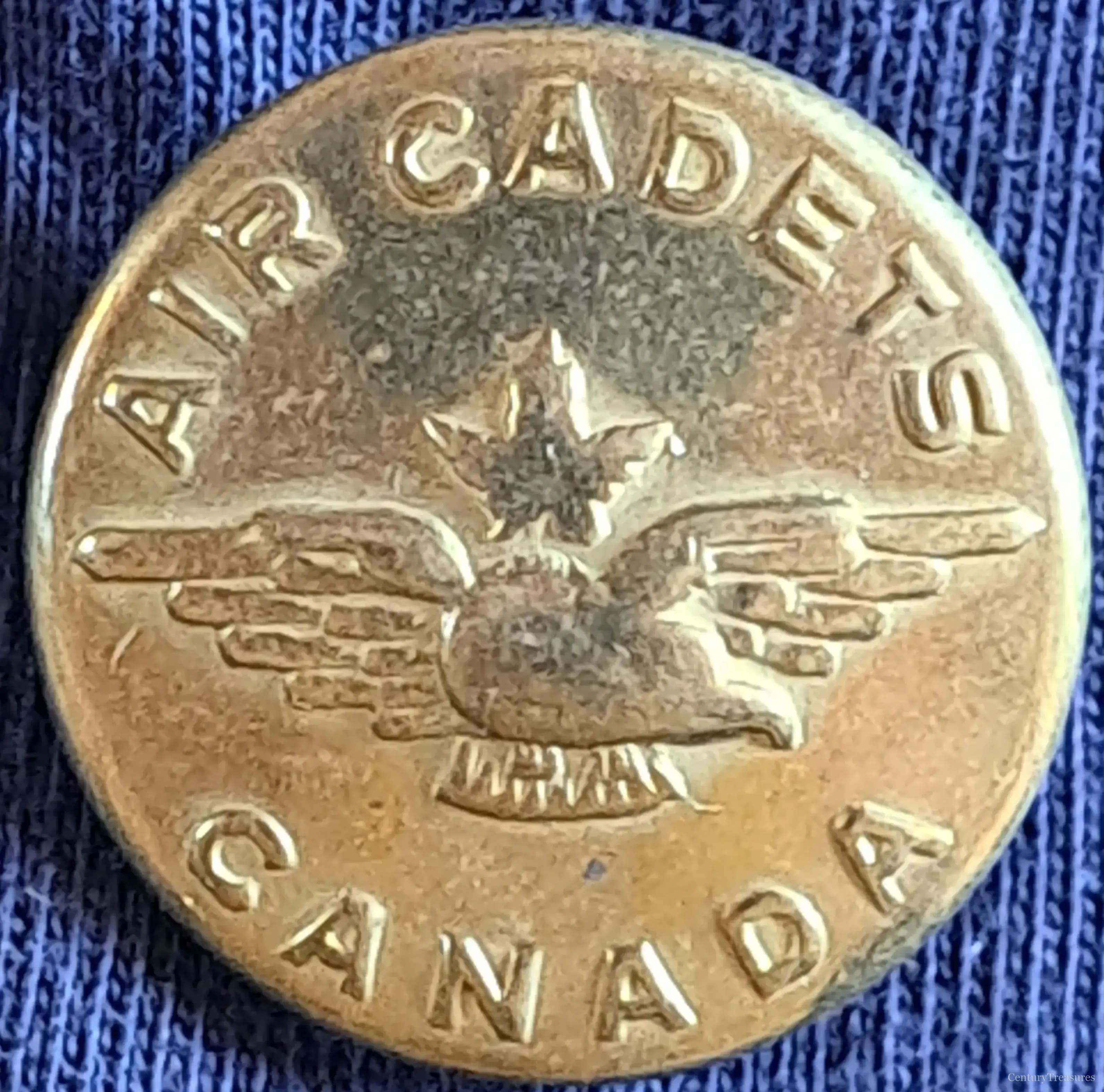 Royal Canadian Air Cadets Brass Uniform Button