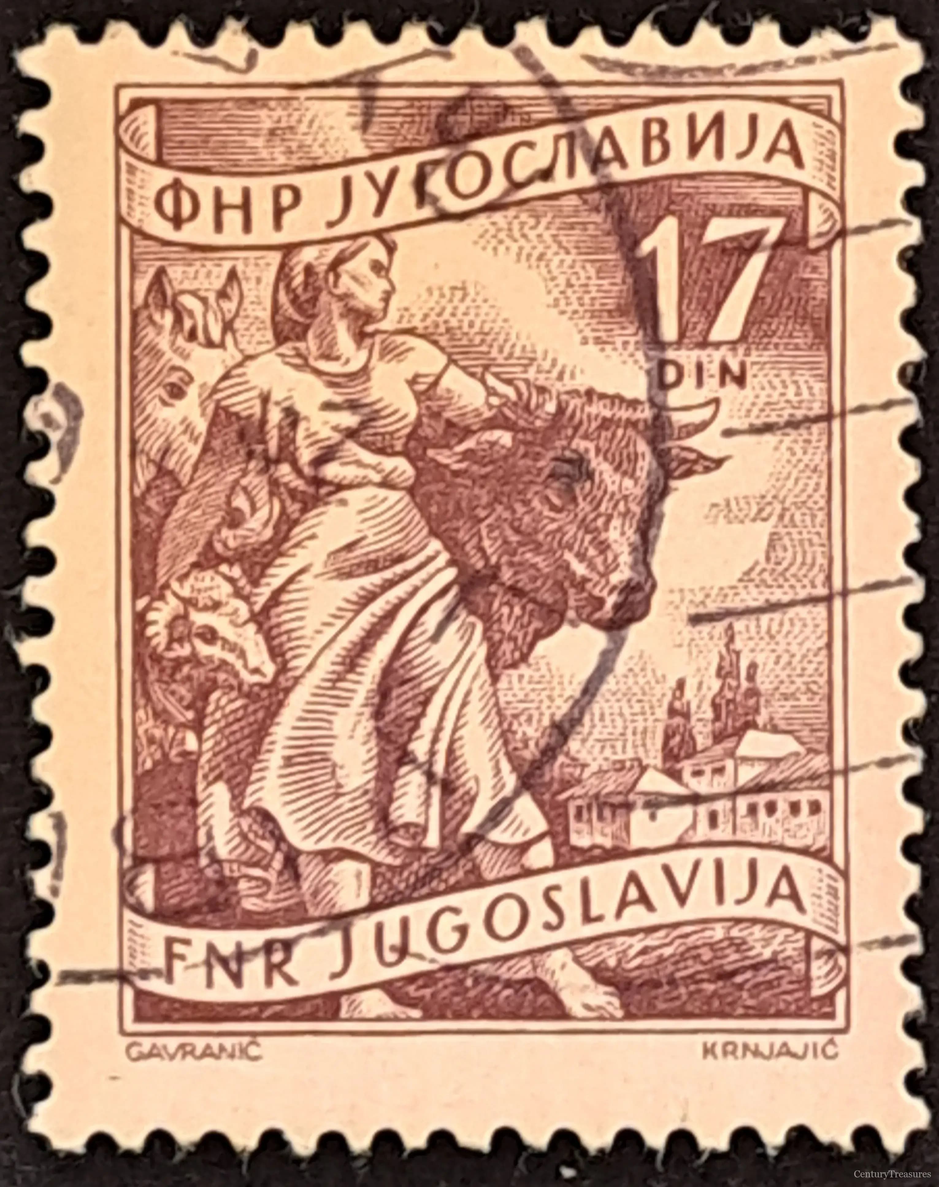 Muted Plum Cattle Breeder Socialist Yugoslavia Definitive