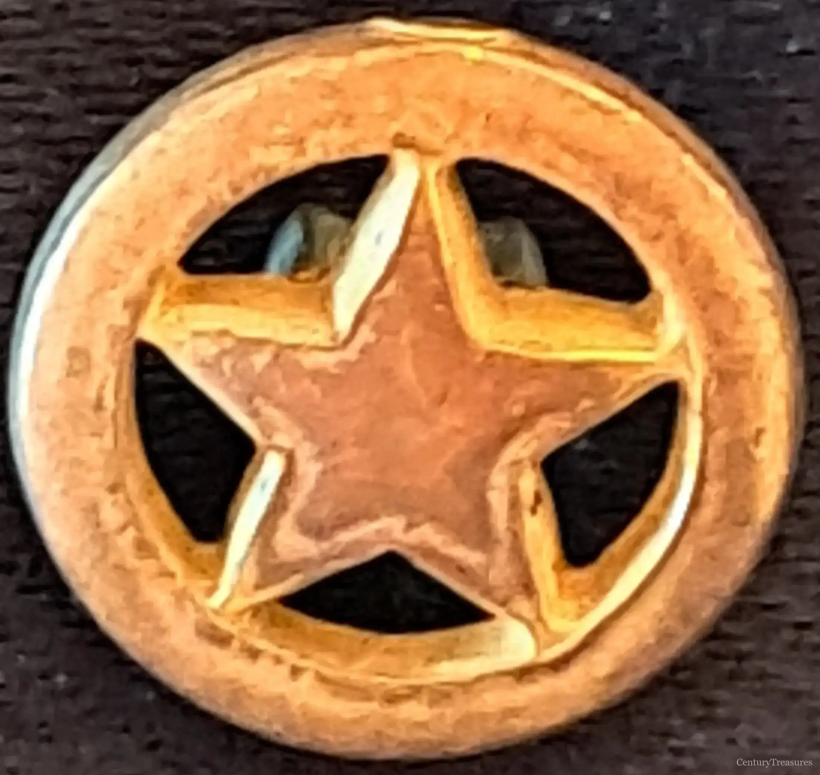 Five-Pointed Star Cut-Out Button