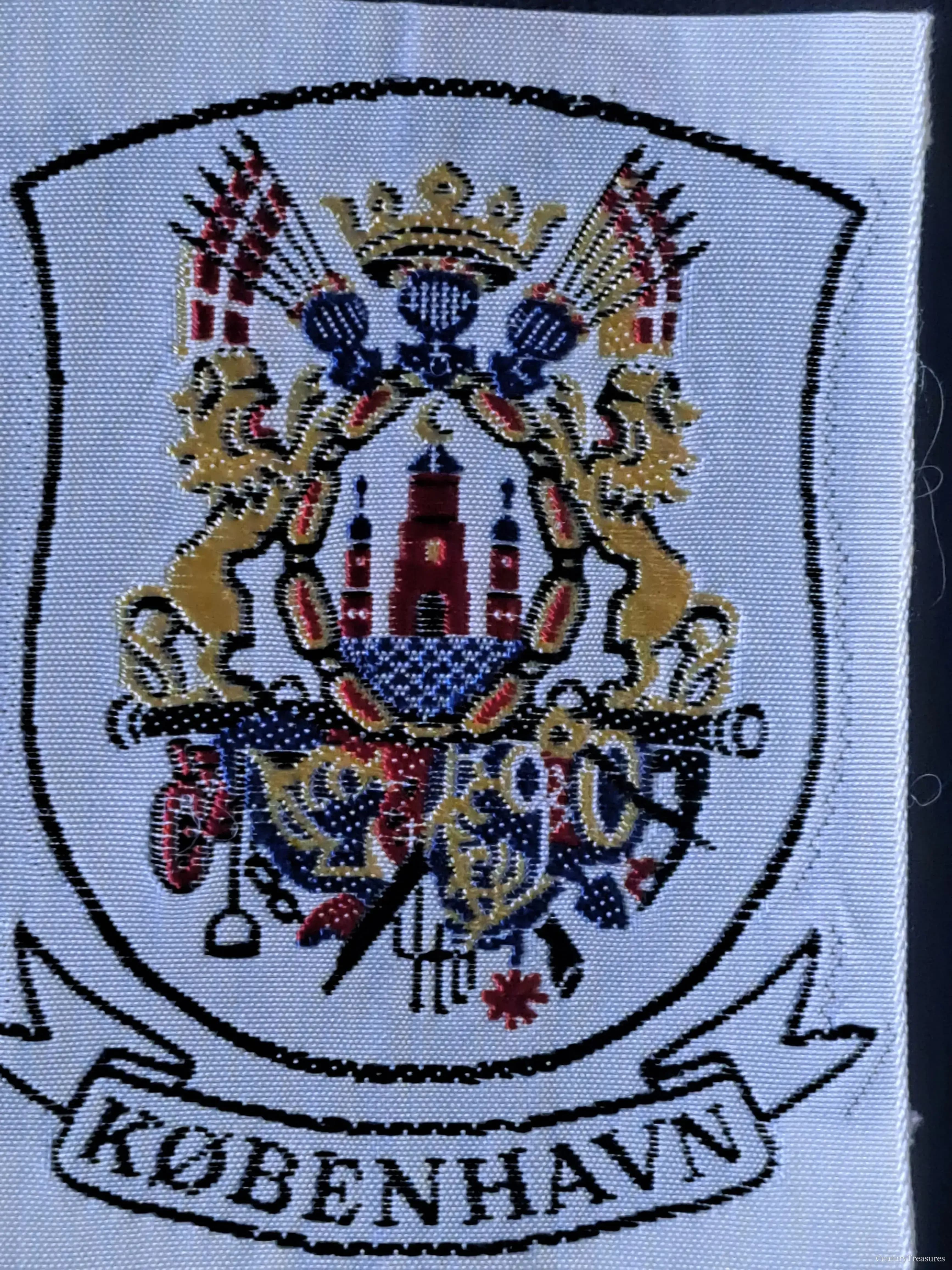 Copenhagen Denmark City Shield Woven Souvenir Patch