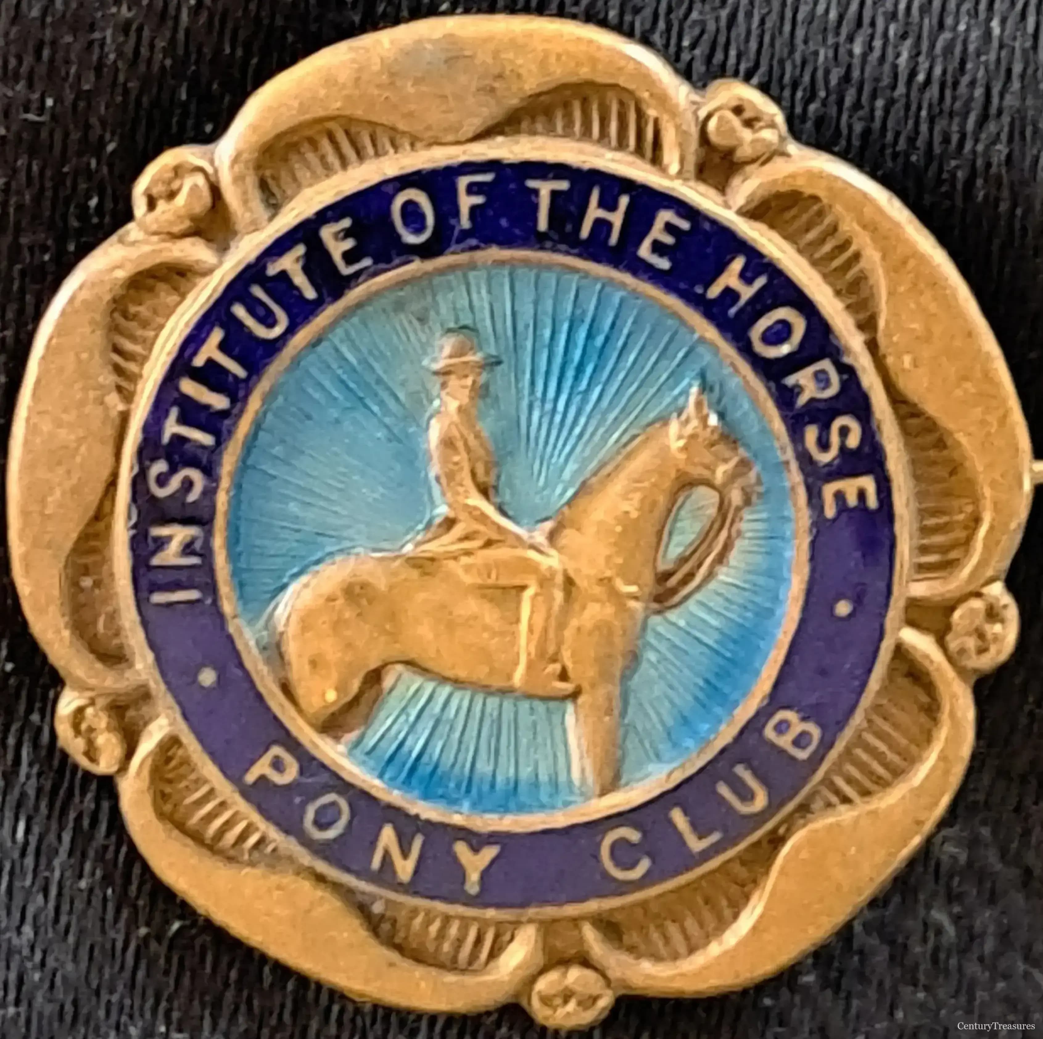 Antique British Equestrian Membership Lapel Pin