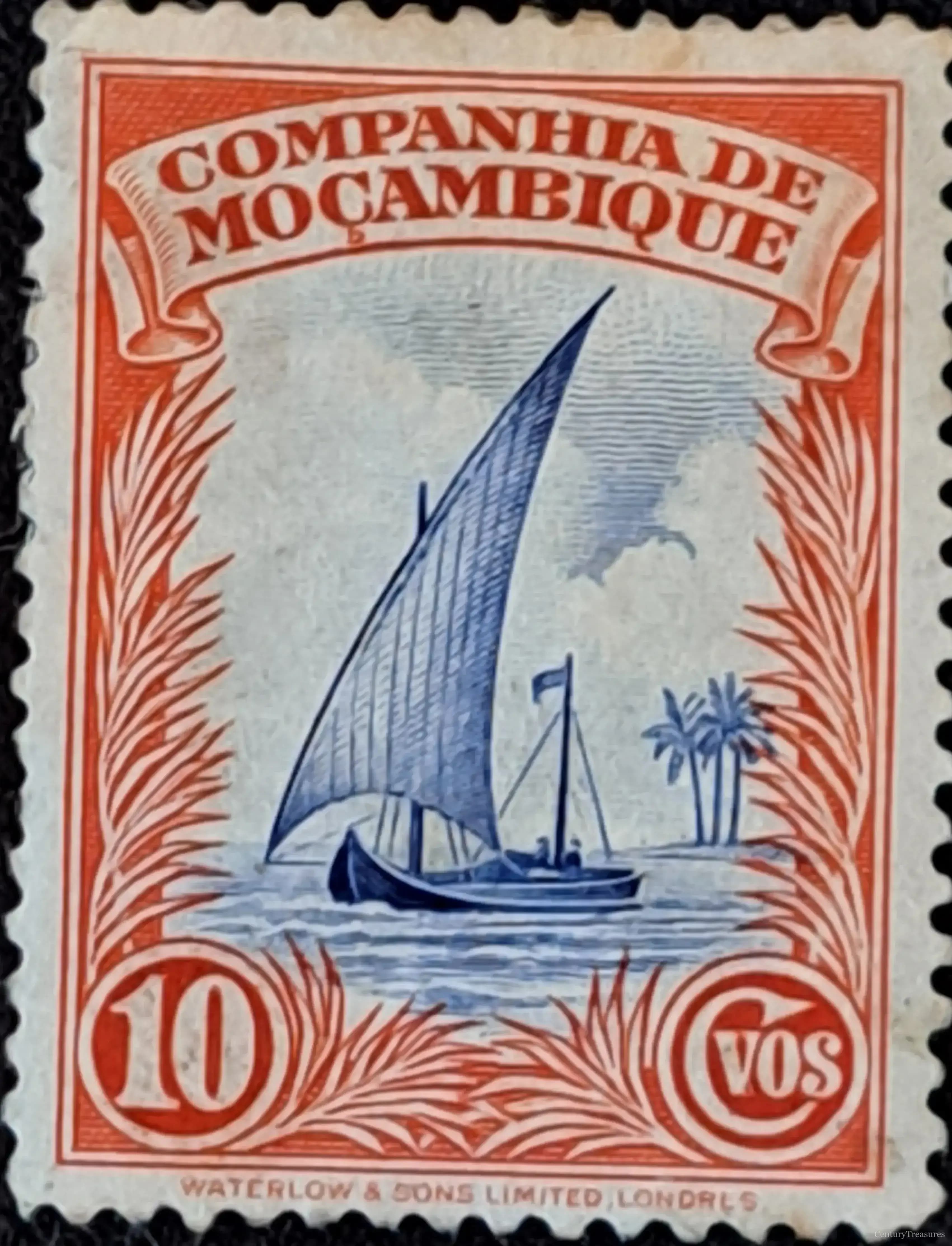 Mozambique Company 10 Centavos Dhow Stamp
