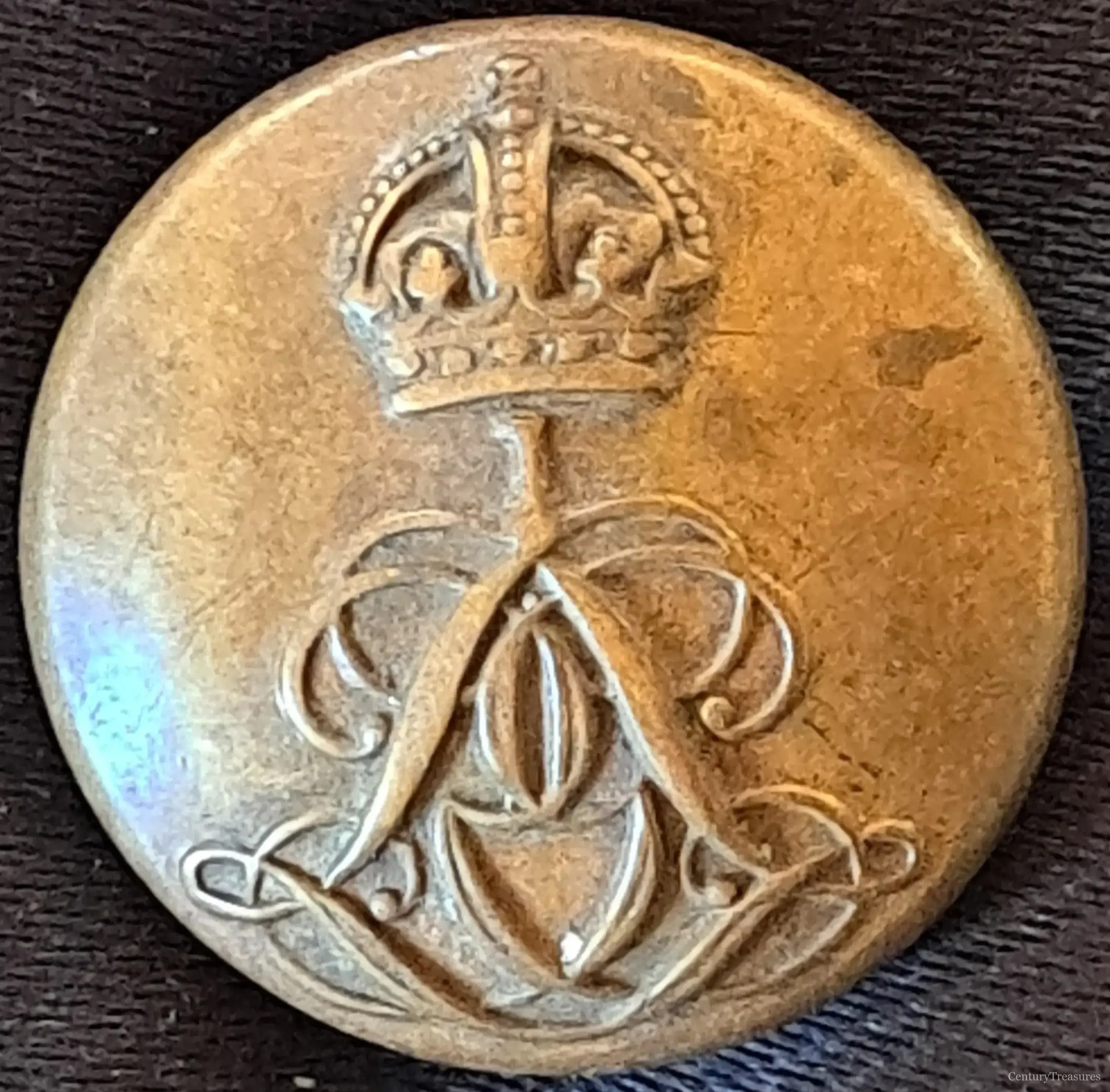 British Life Guards Royal Cypher Button
