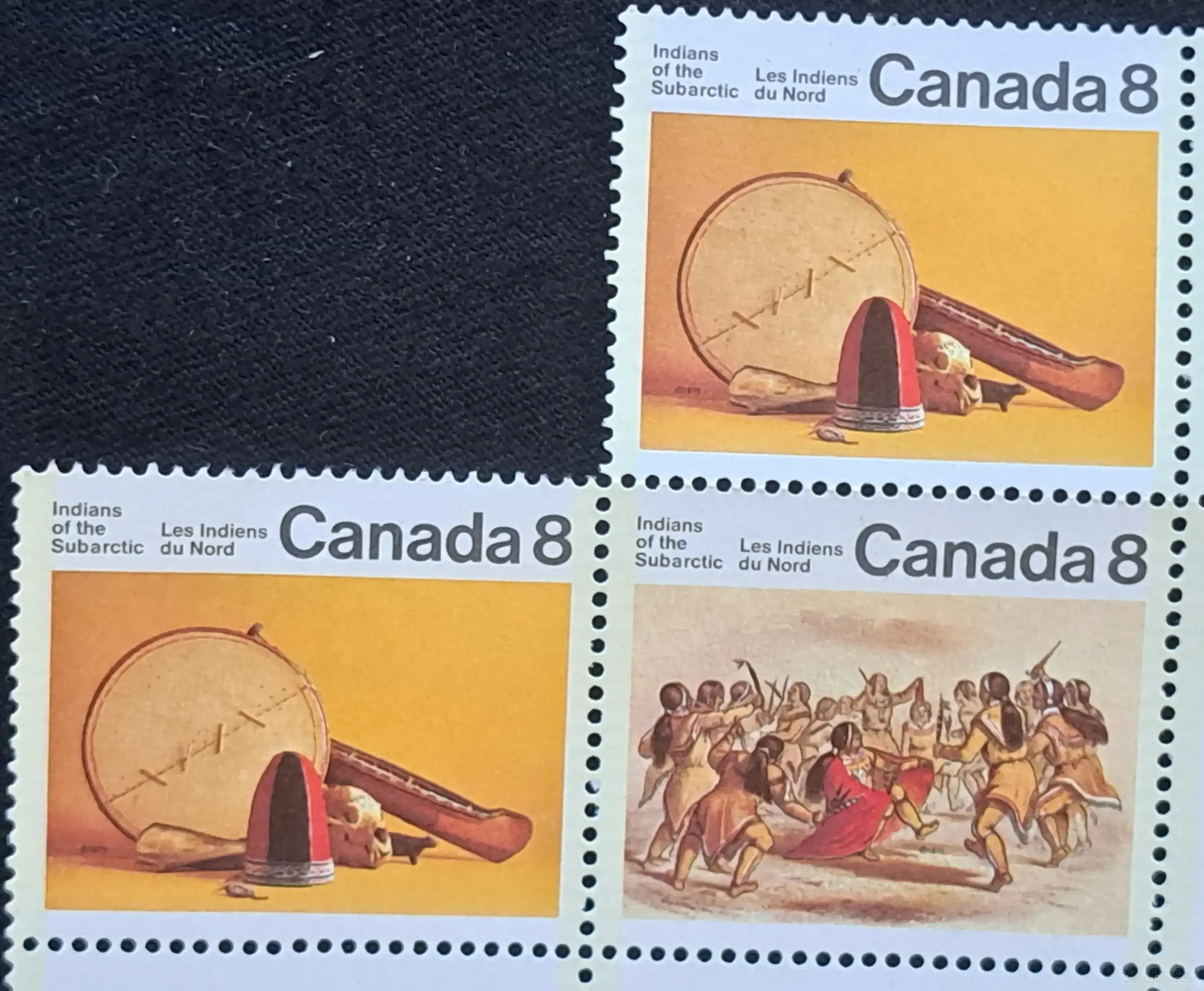 Canada Subarctic Indians Postage Block