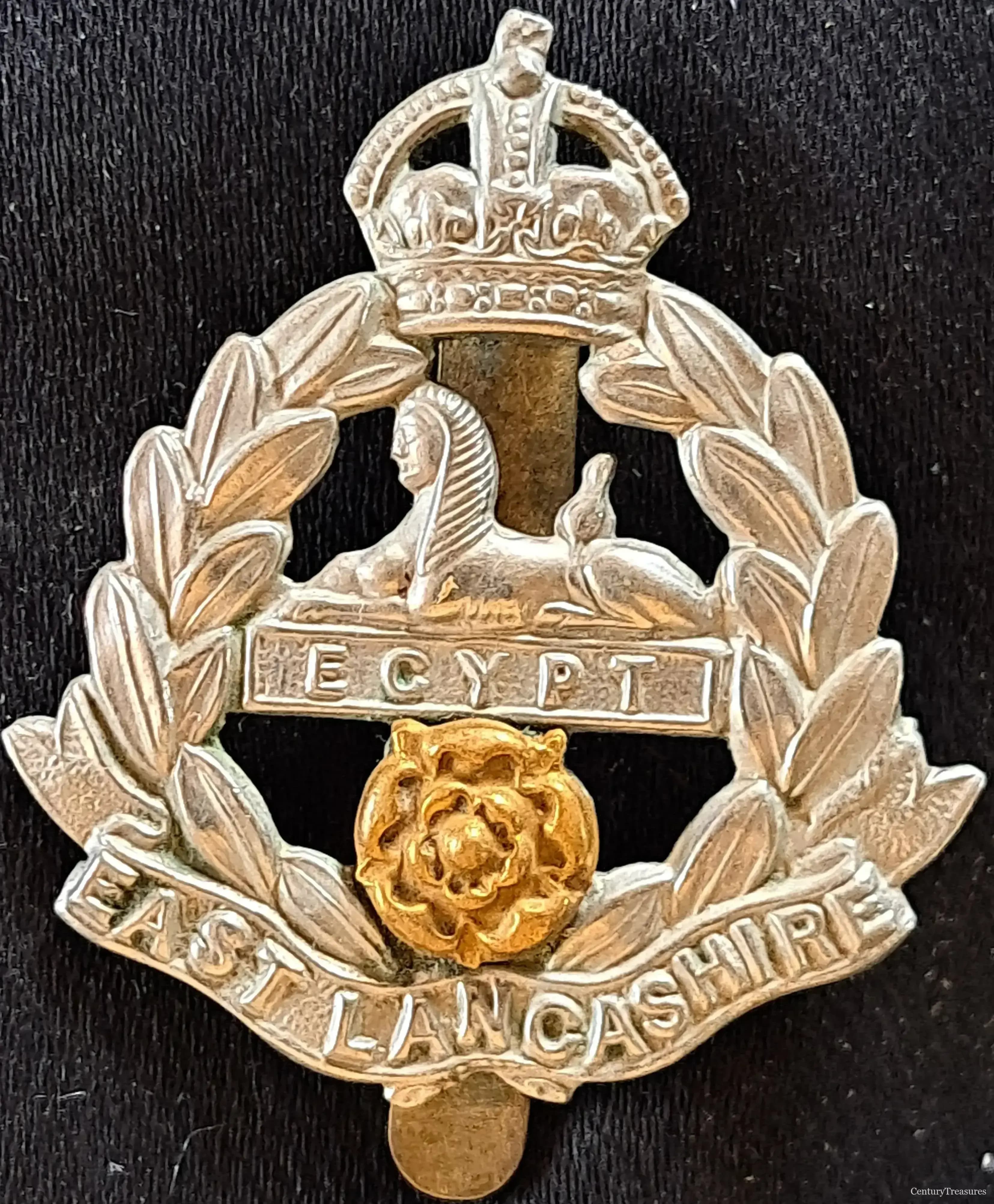 East Lancashire Regiment Bi-Metal Cap Badge