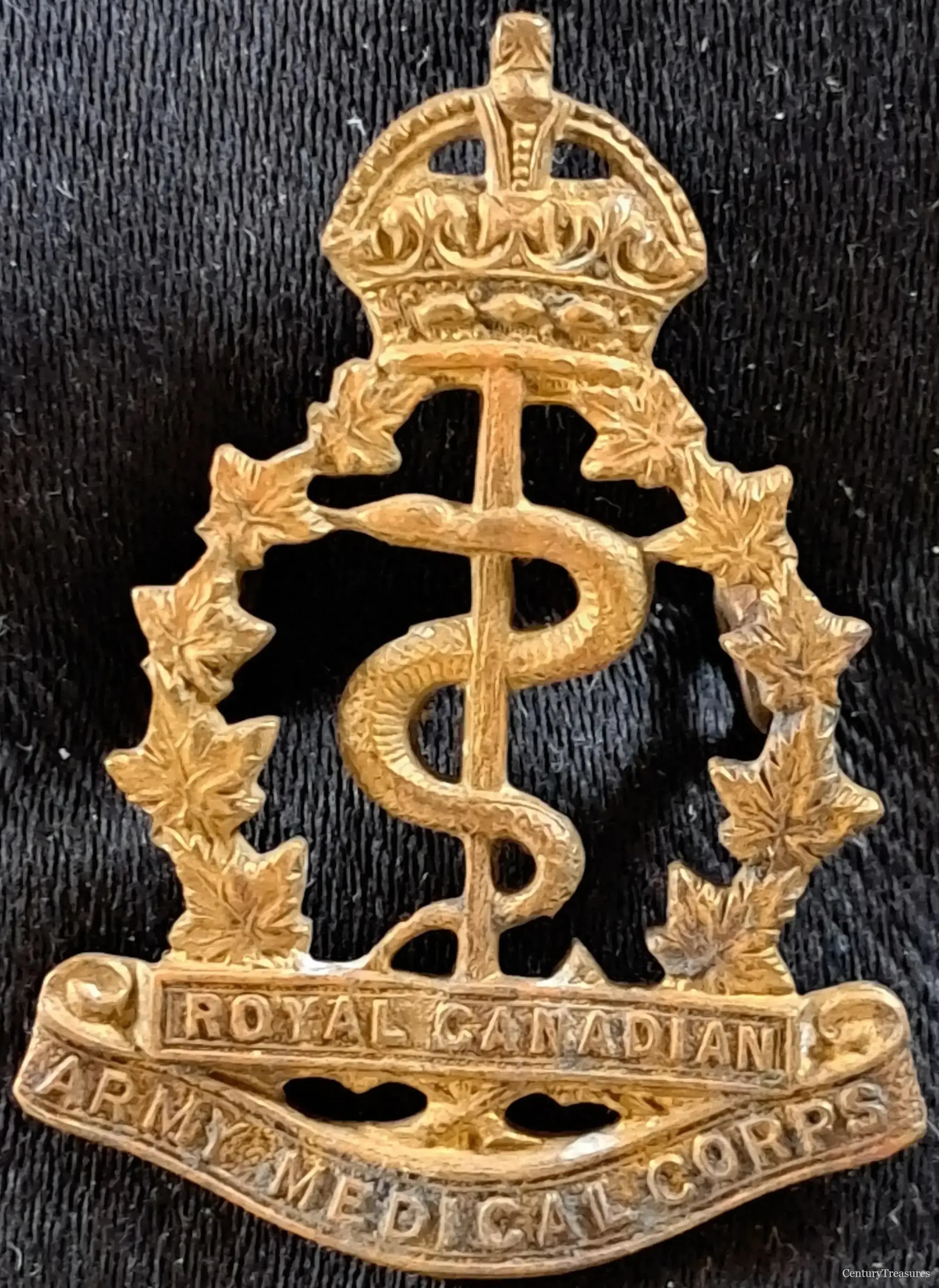 Royal Canadian Army Medical Corps Cap Badge