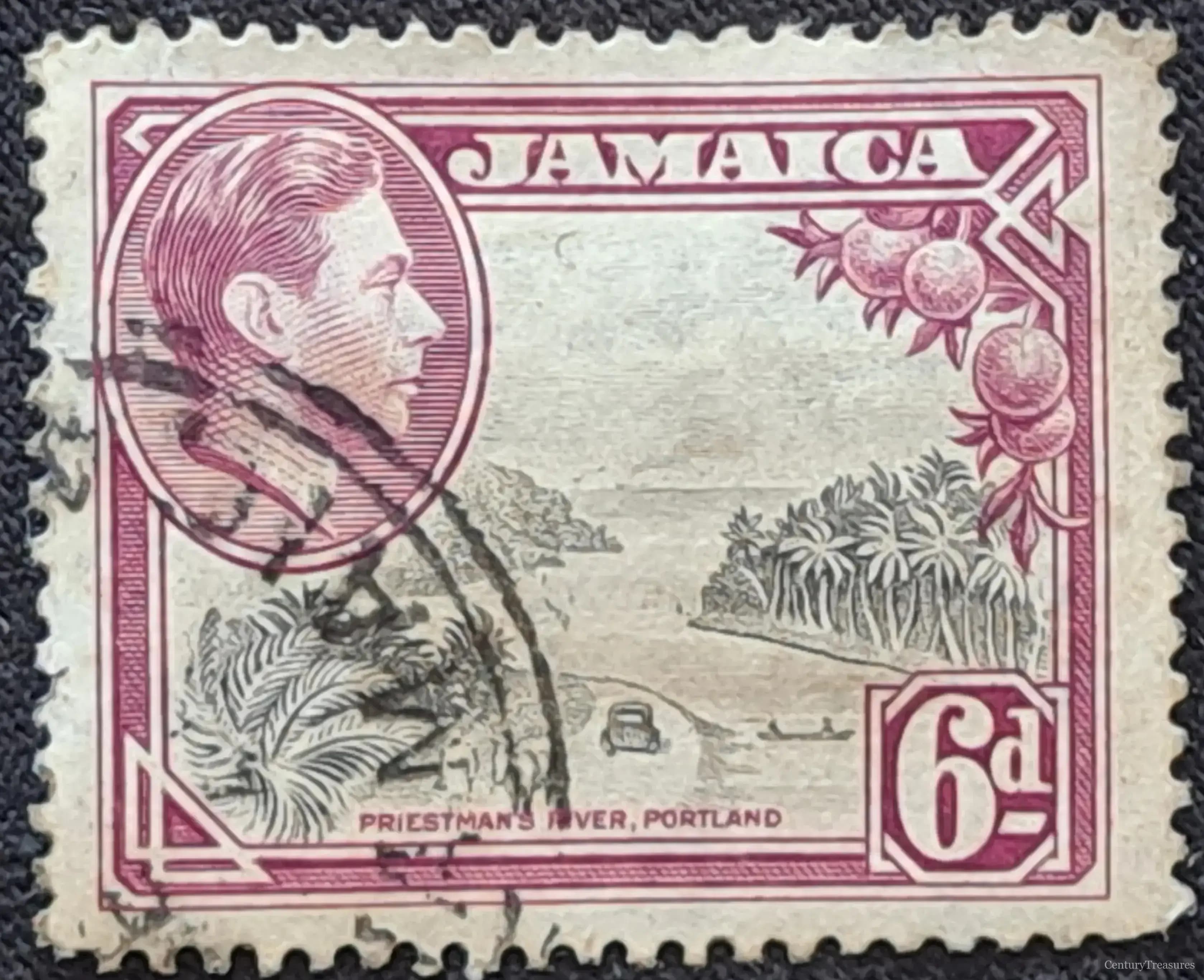 Jamaica King George VI 6d Priestman's River Postage