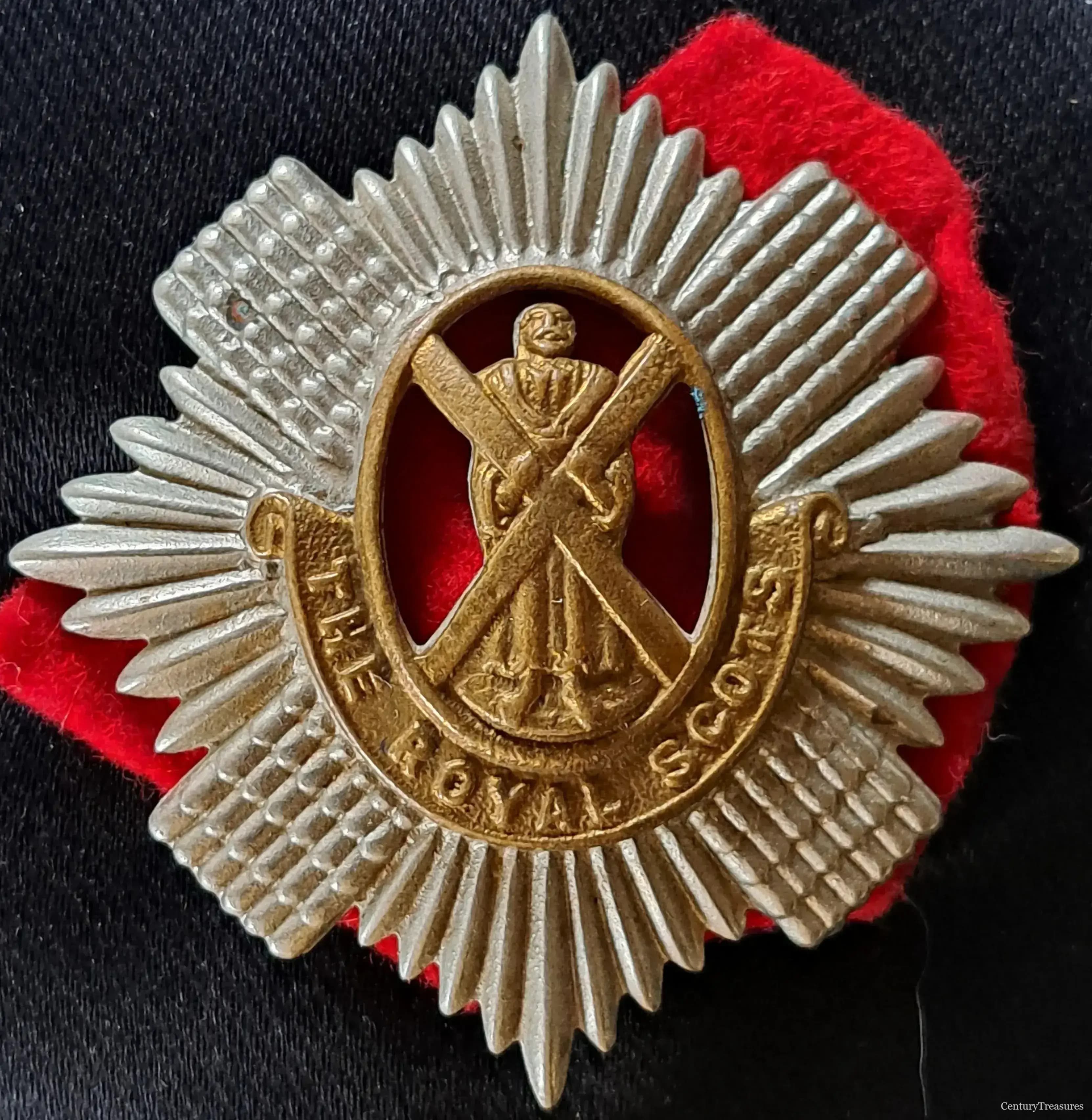 The Royal Scots Bi-Metal Cap Badge