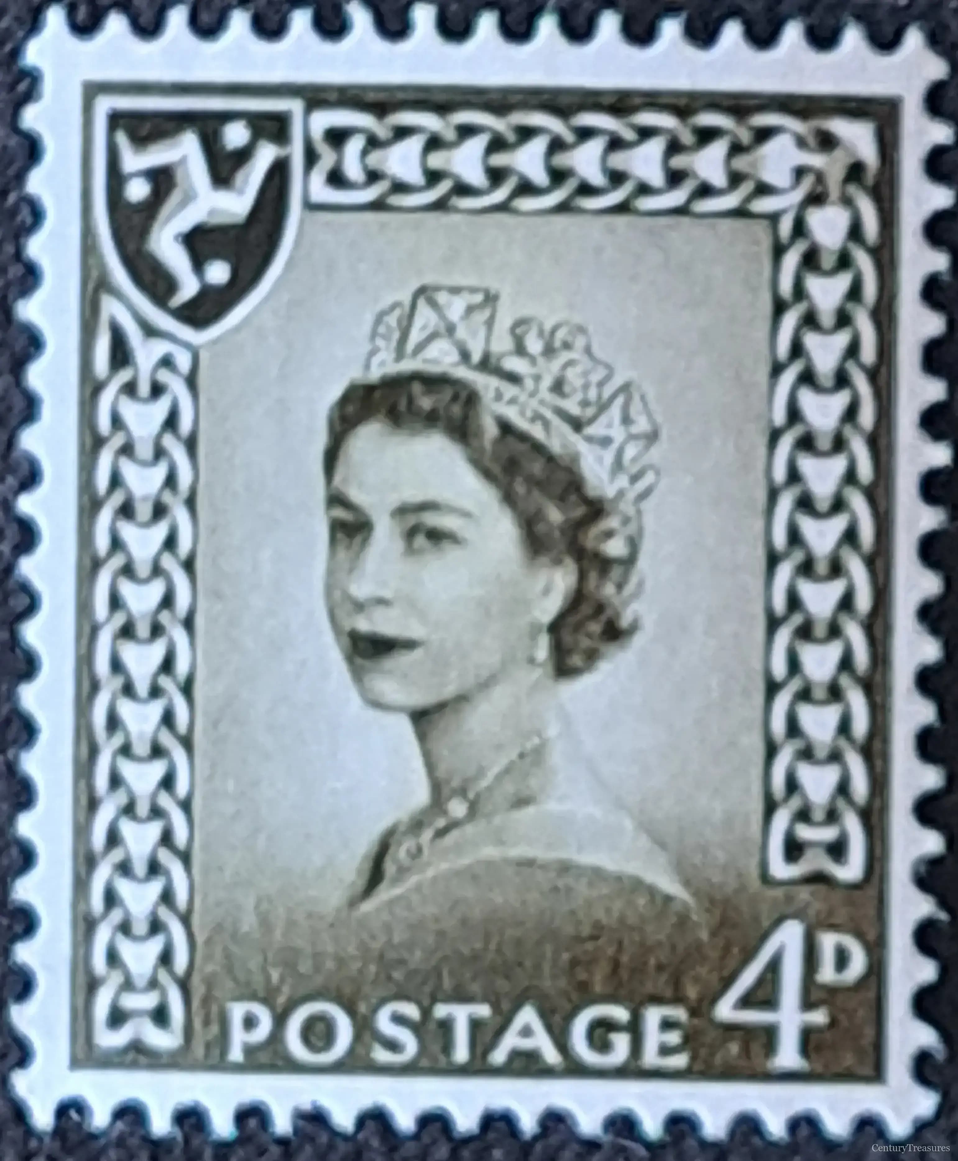 Isle of Man Olive-Sepia Regional Definitive
