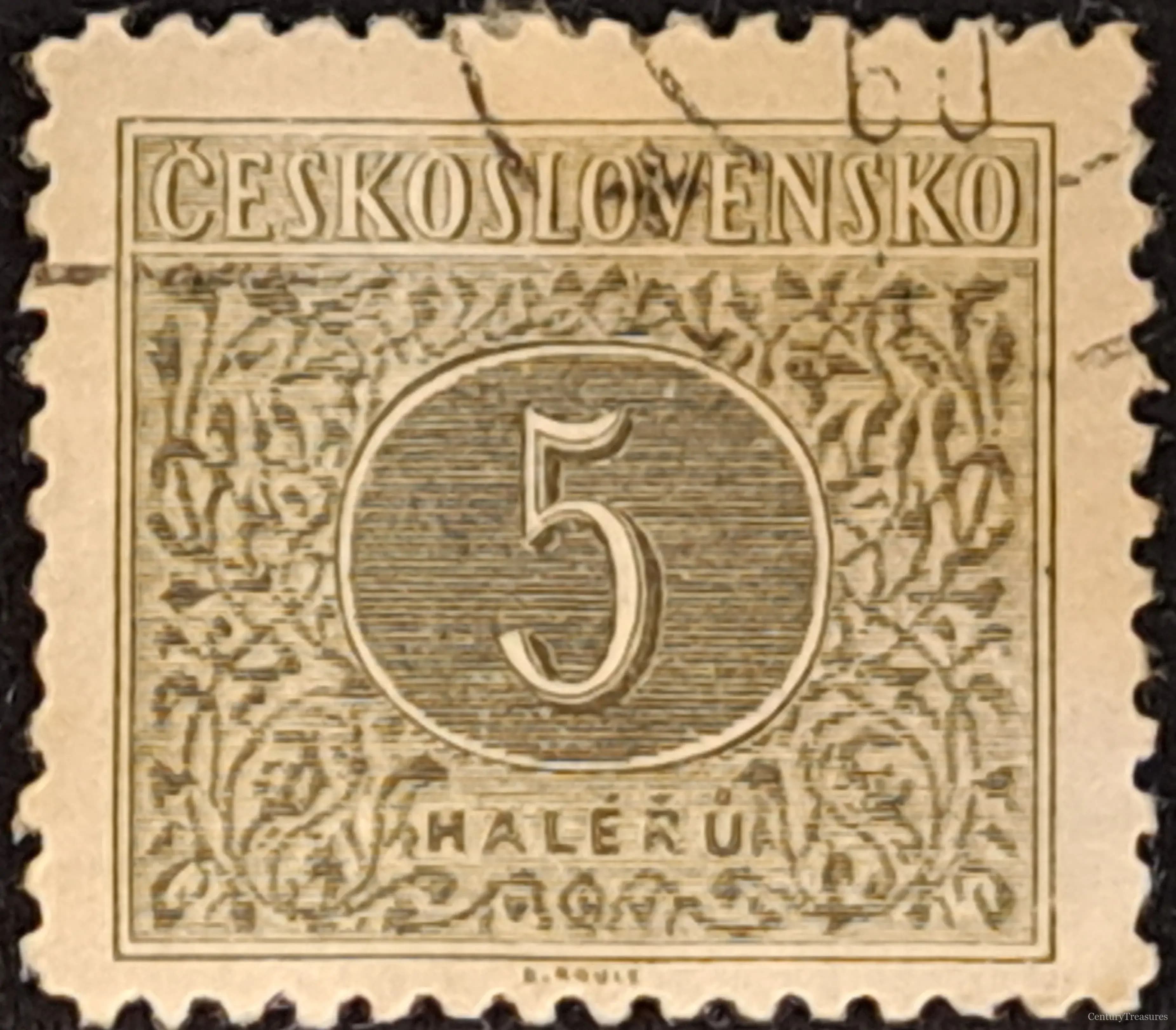 Czechoslovakia 5 Haléřů Postage Due