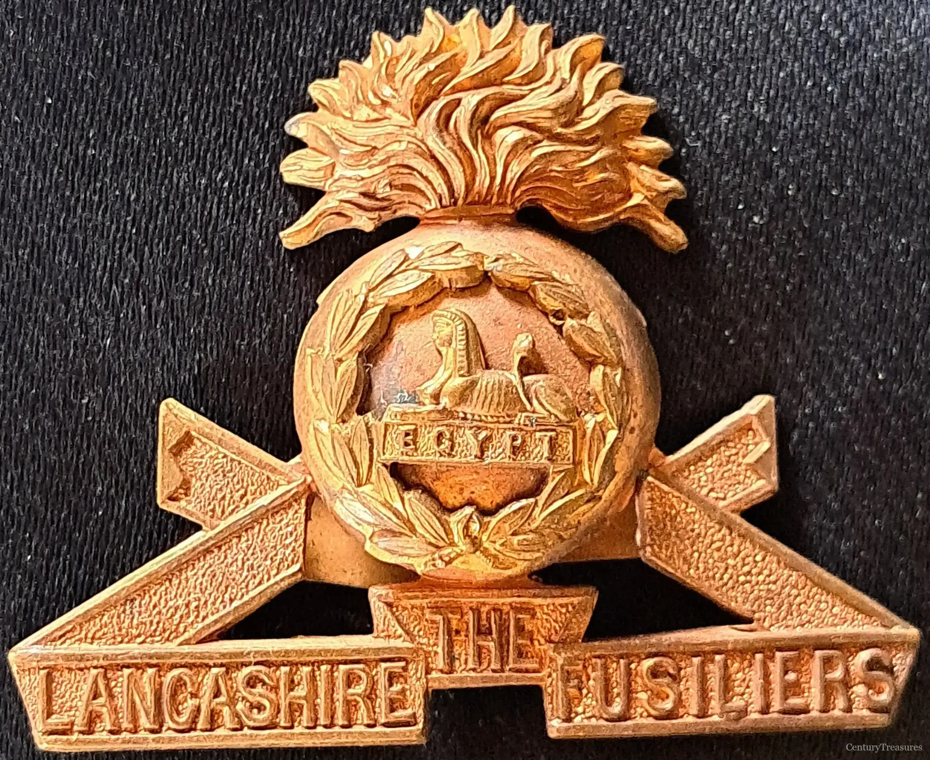 Lancashire Fusiliers Officer Bronze Cap Badge