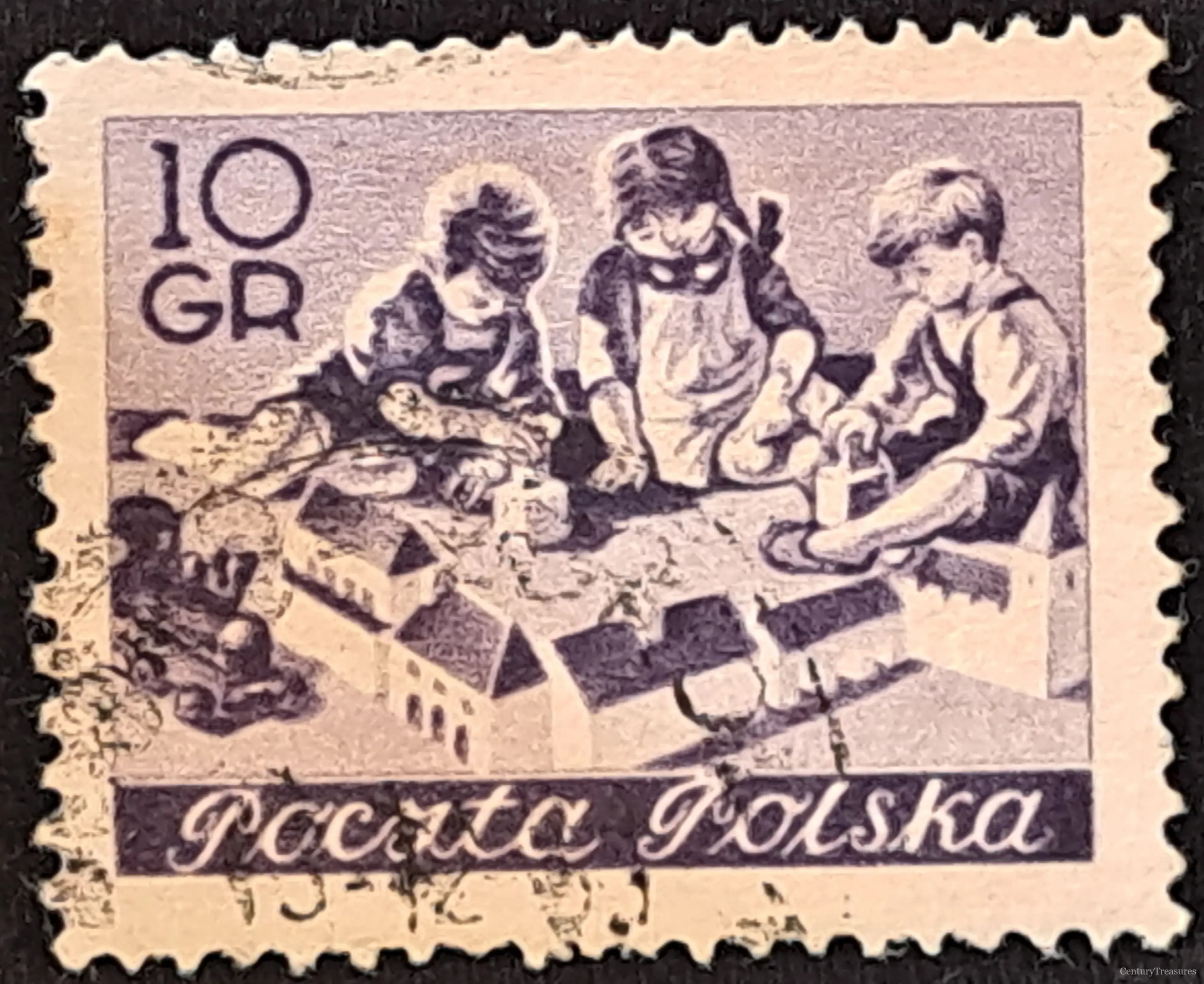Poland International Children's Day 10-Groszy Violet Issue