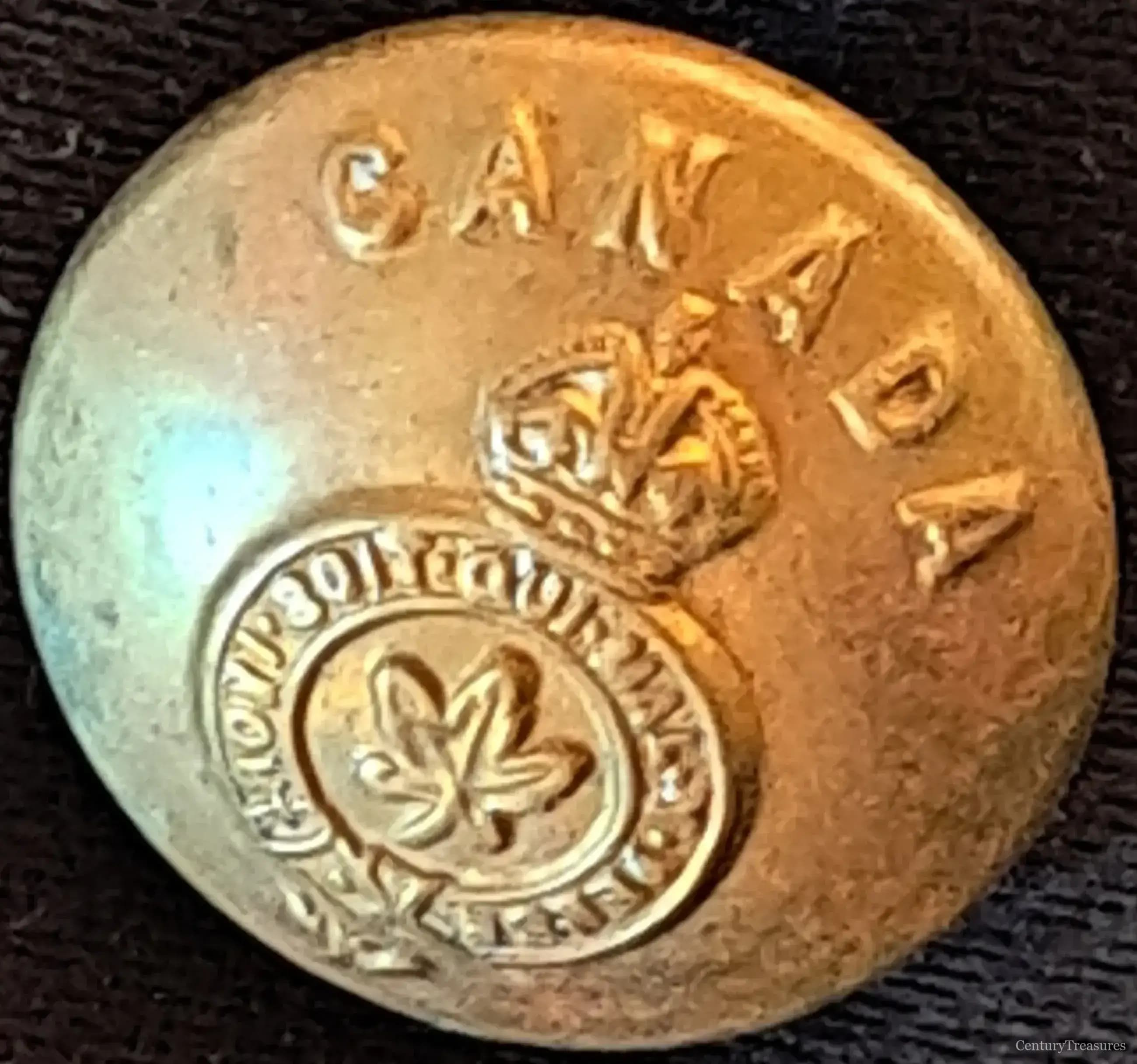 Canadian General Service Cuff Button