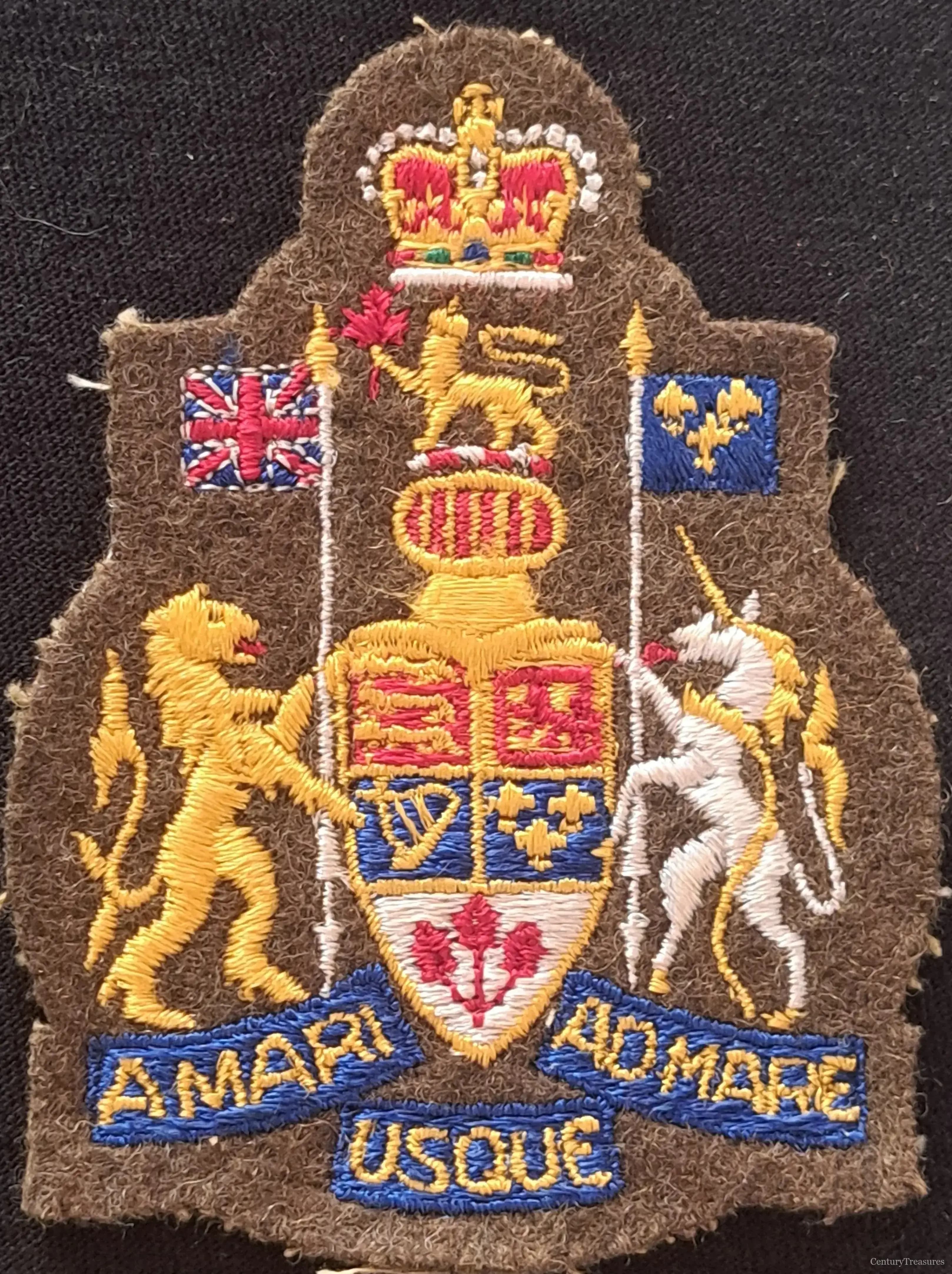 Canadian Coat of Arms Cloth Badge