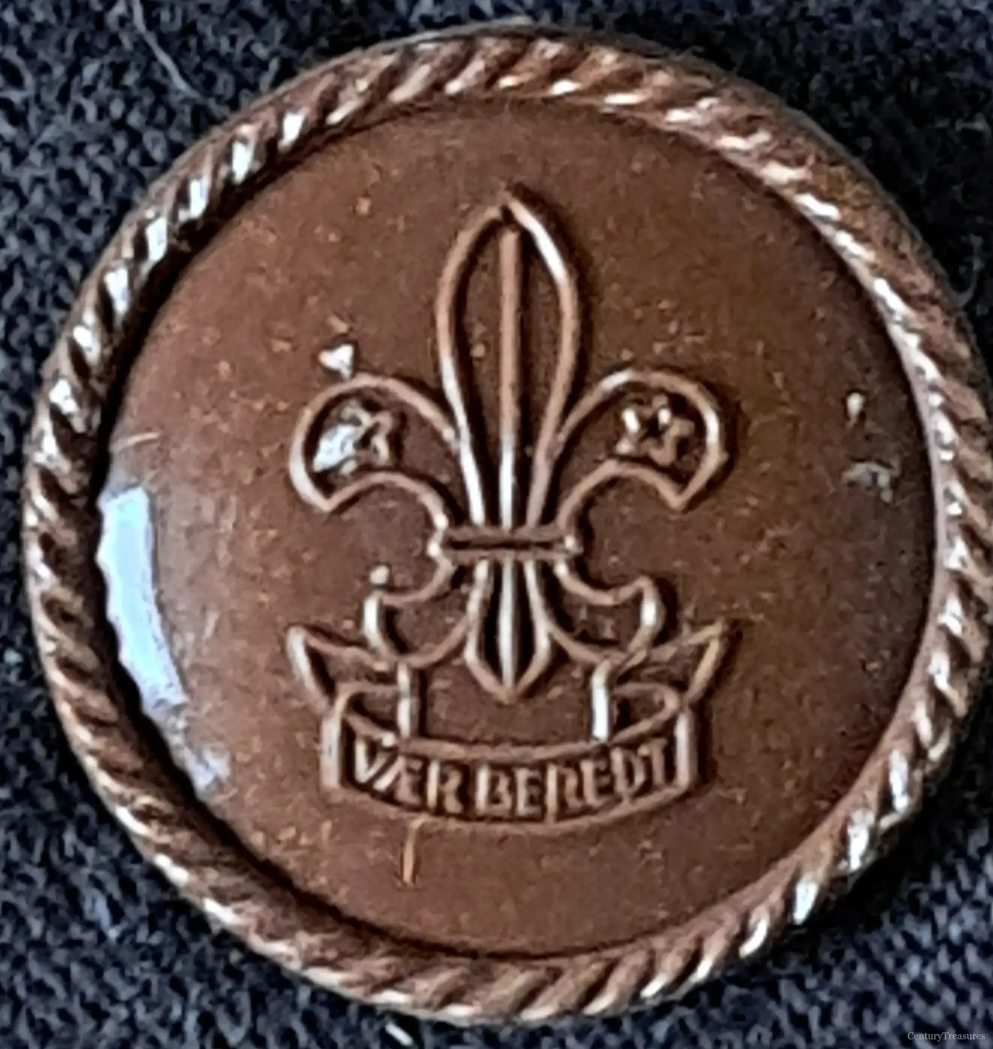 Boy Scouts VAER BEREDT Button 