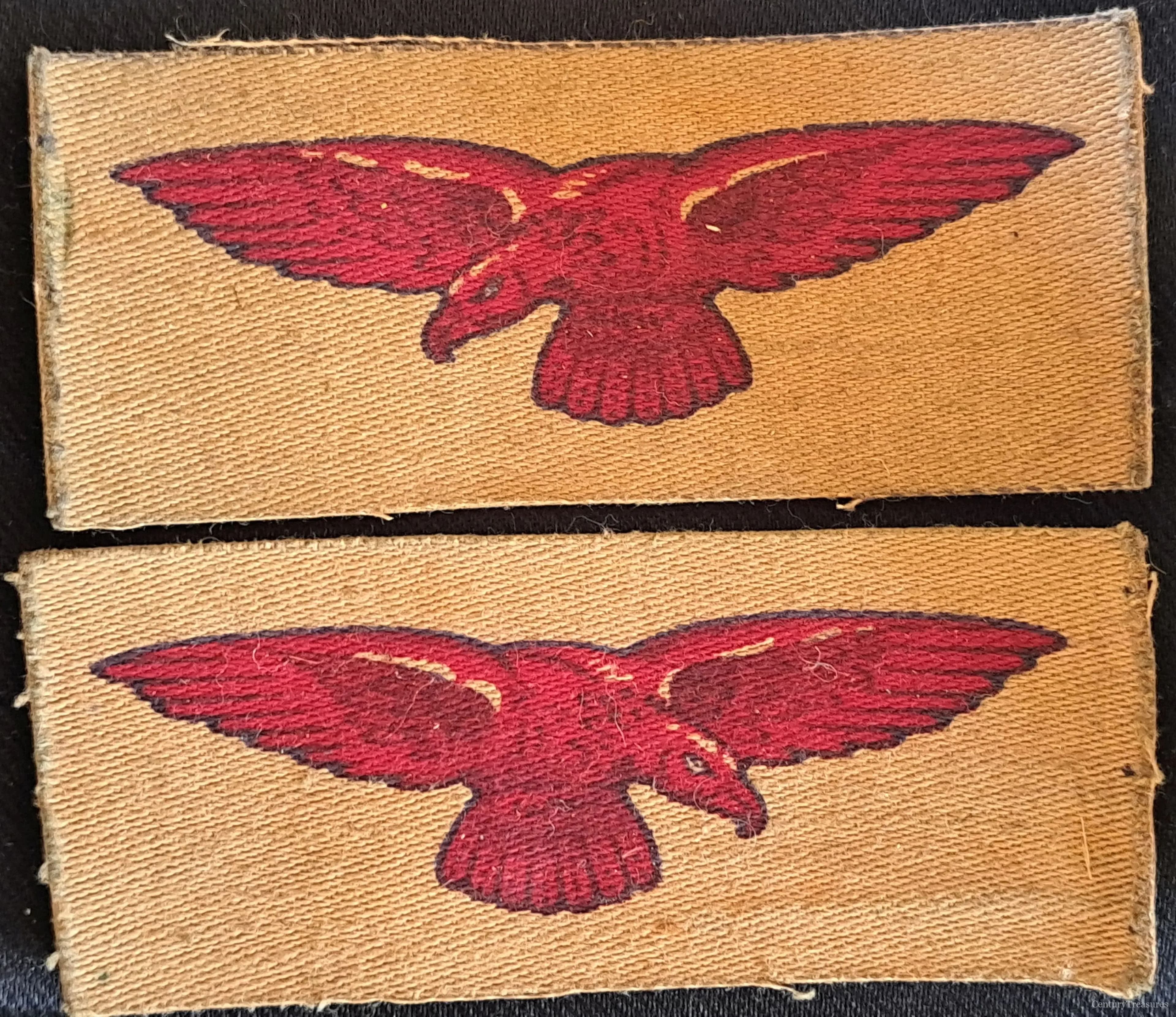 British Royal Air Force Tropical Eagle Arm Badge Pair