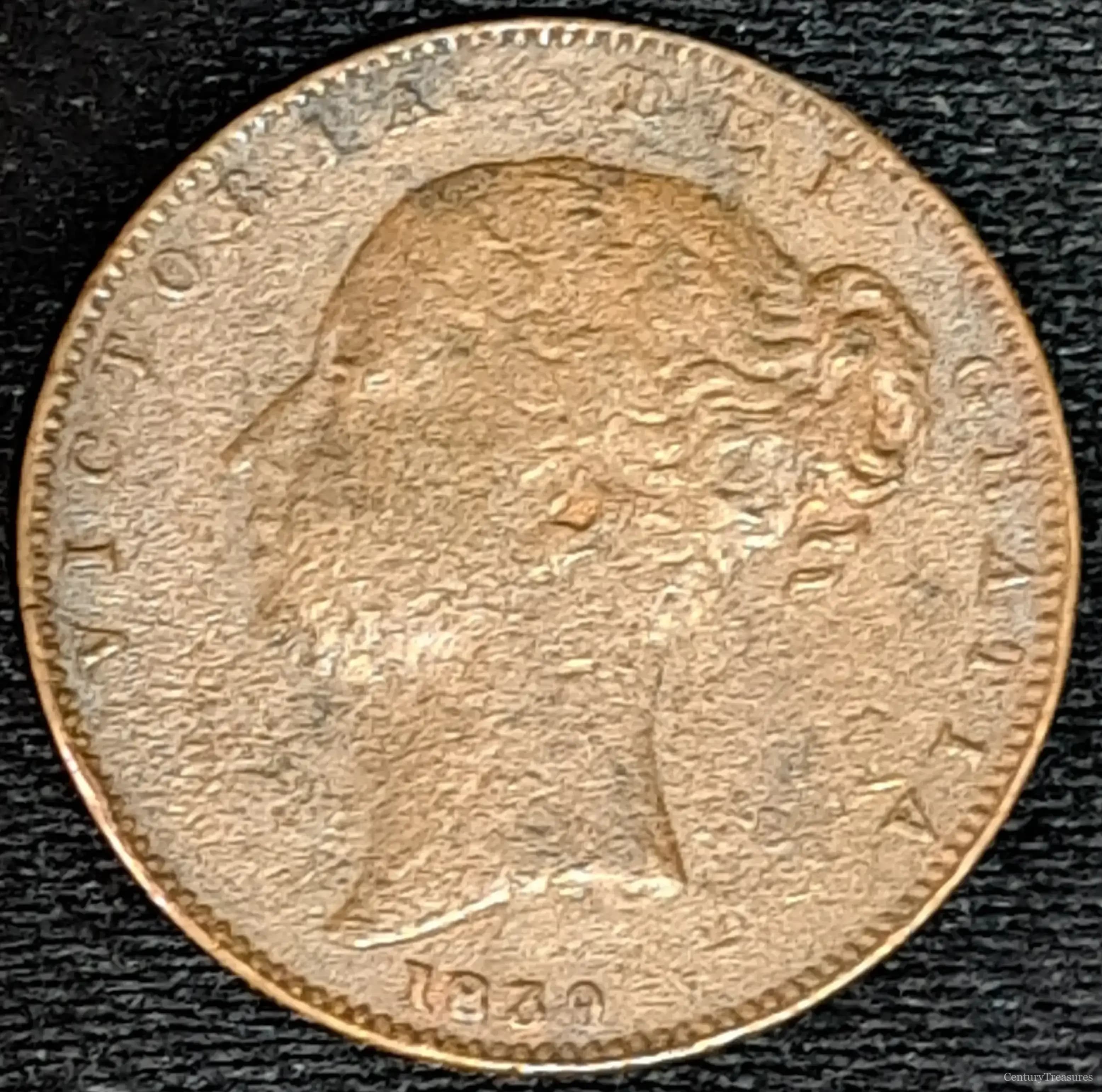 1839 Isle of Man Halfpenny 