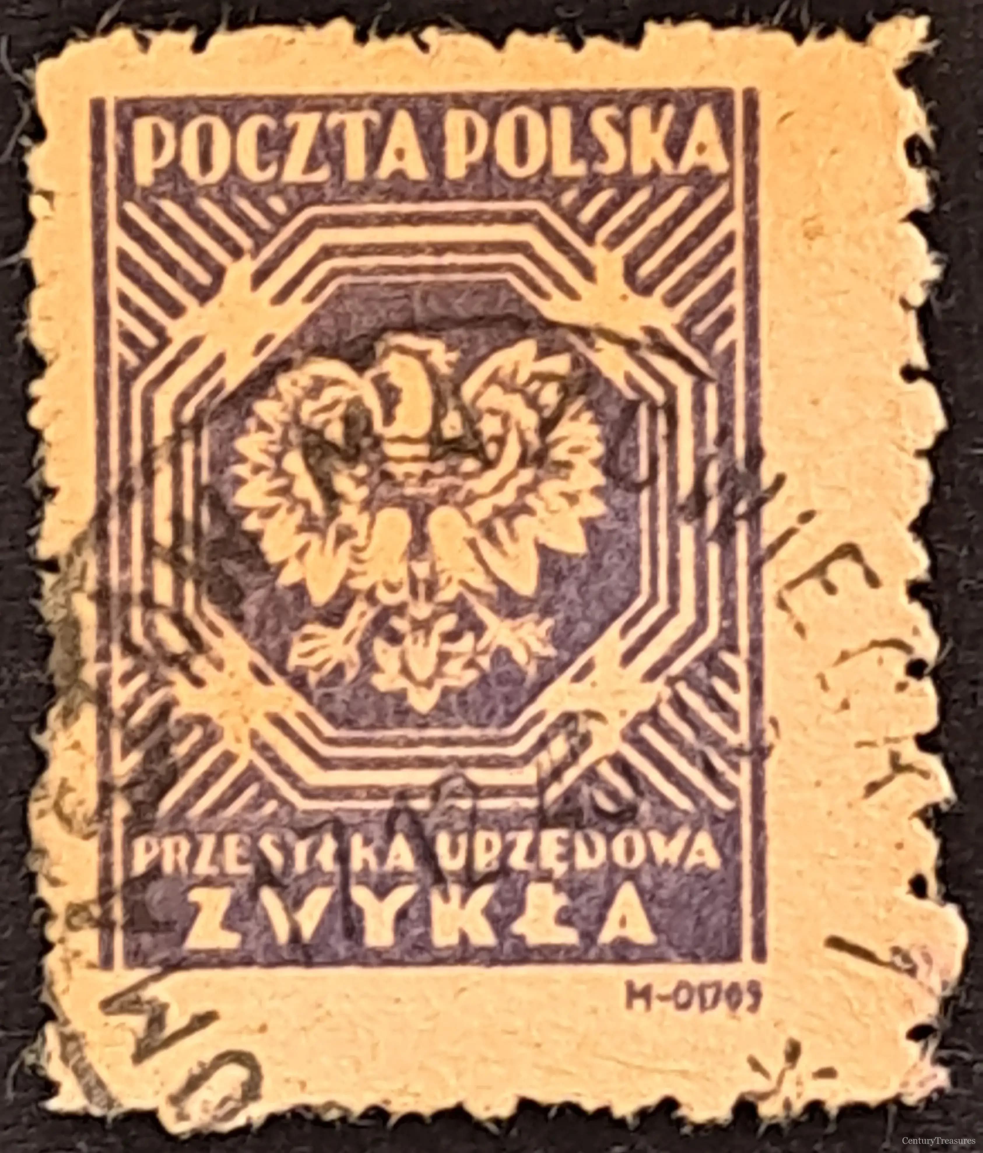 Post-War Poland Purple Eagle Official Mail Issue