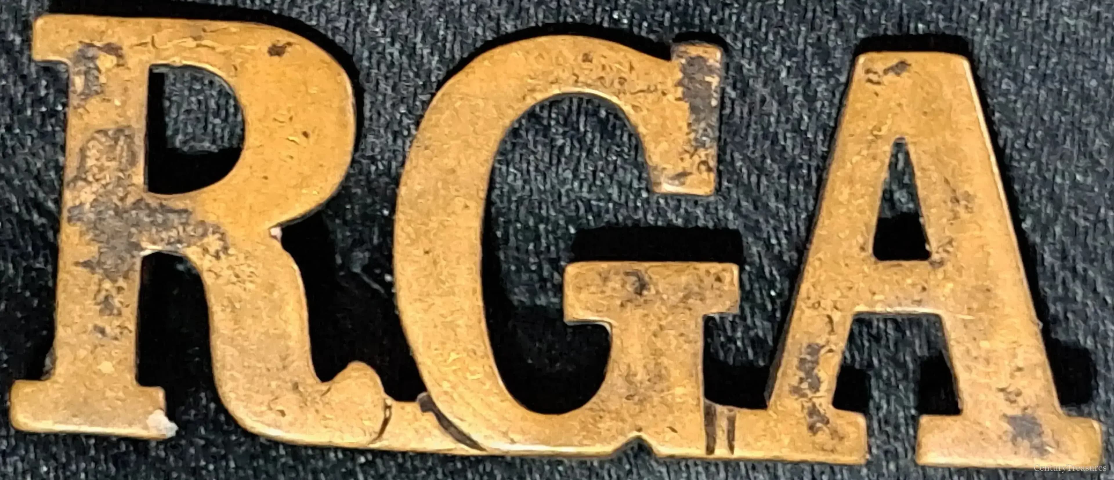 Royal Garrison Artillery Brass Shoulder Title