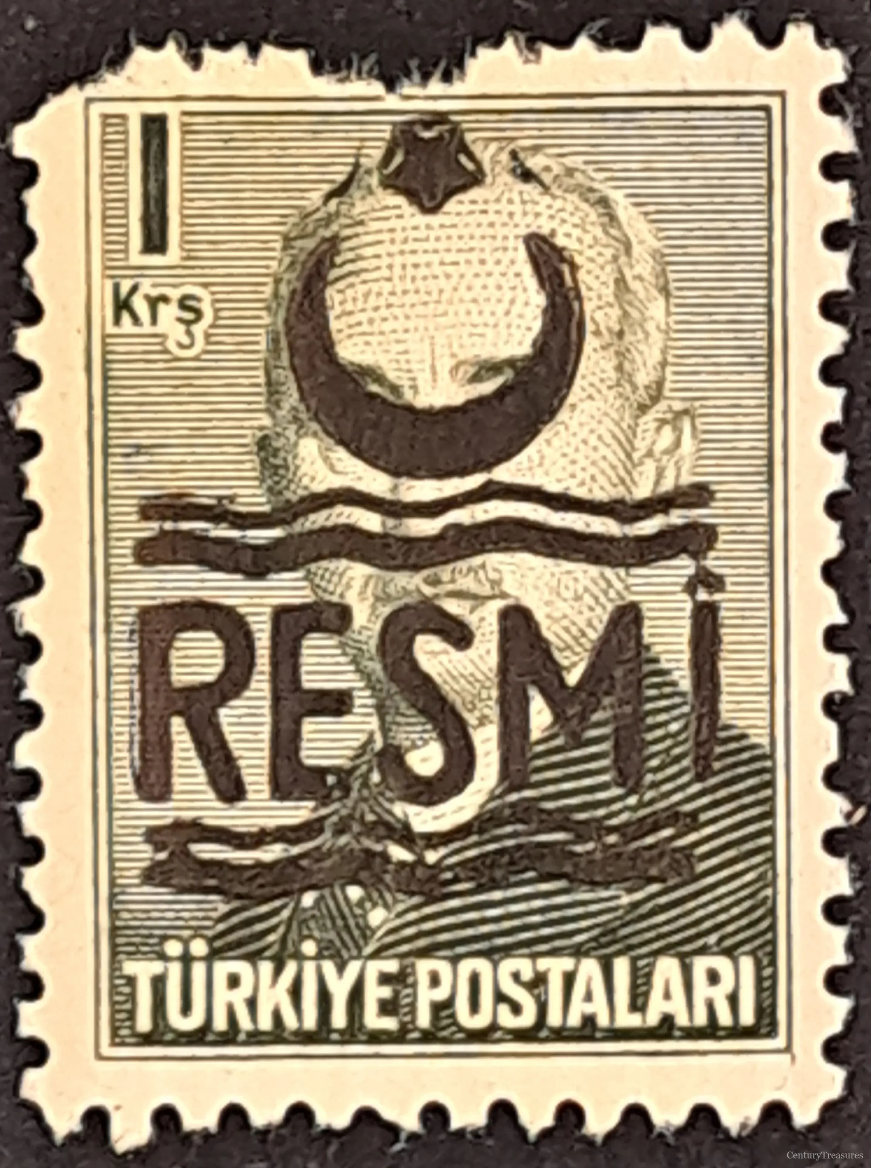 Overprinted Ismet Inönü Official Stamp