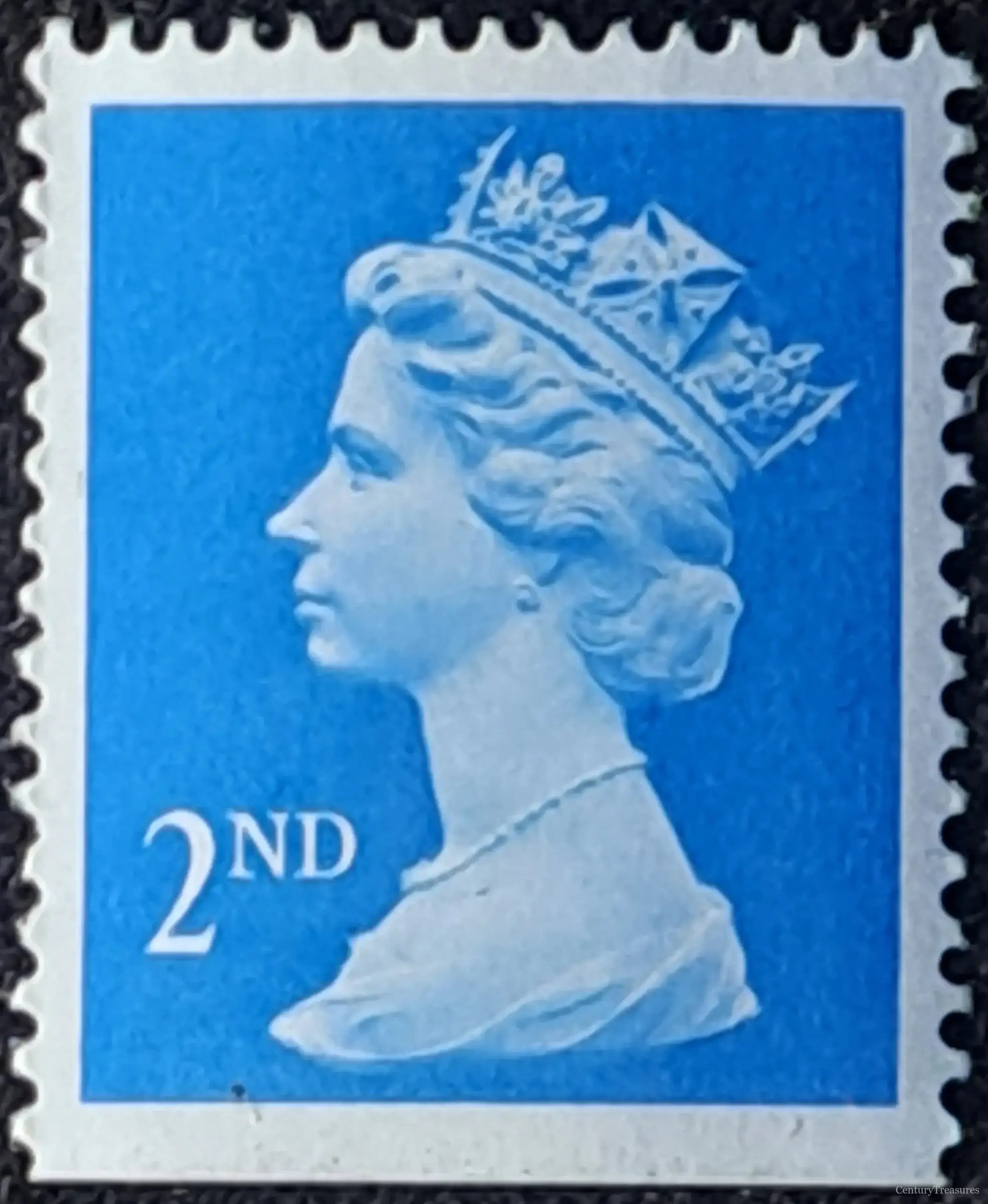 Queen Elizabeth II Bright Blue Machin