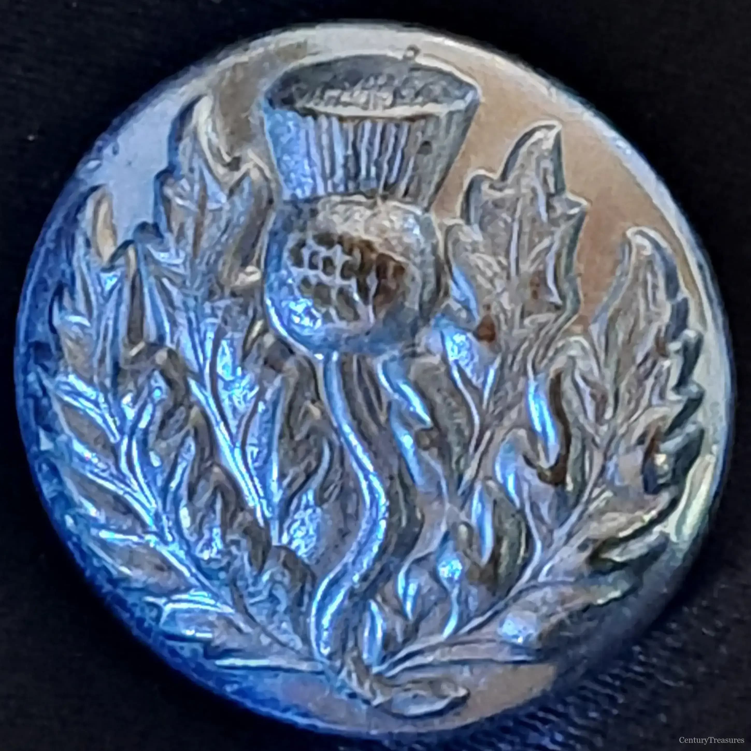 Scottish Thistle Uniform Metal Shank Button