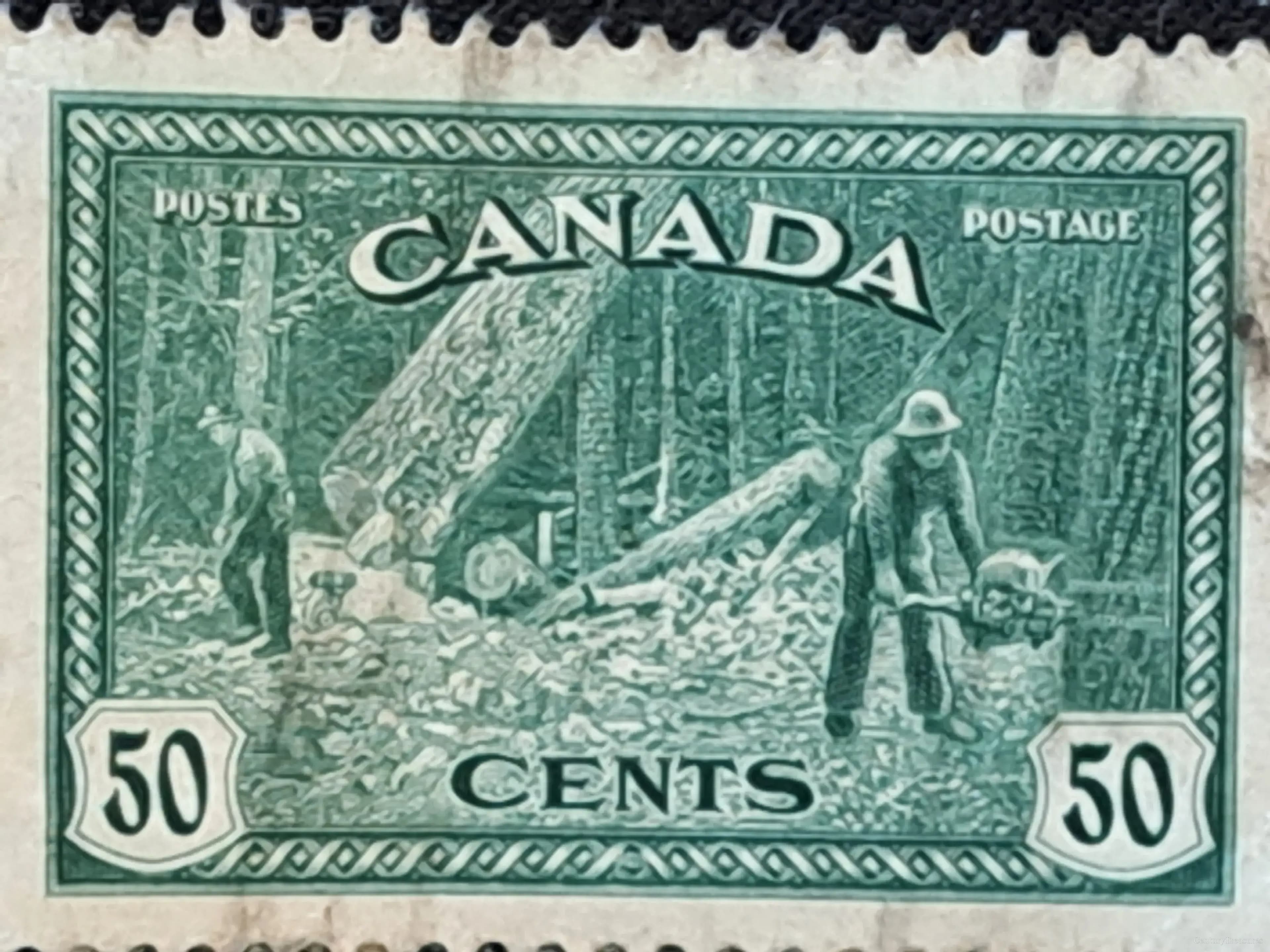 Canada 50¢ – “Logging in British Columbia”