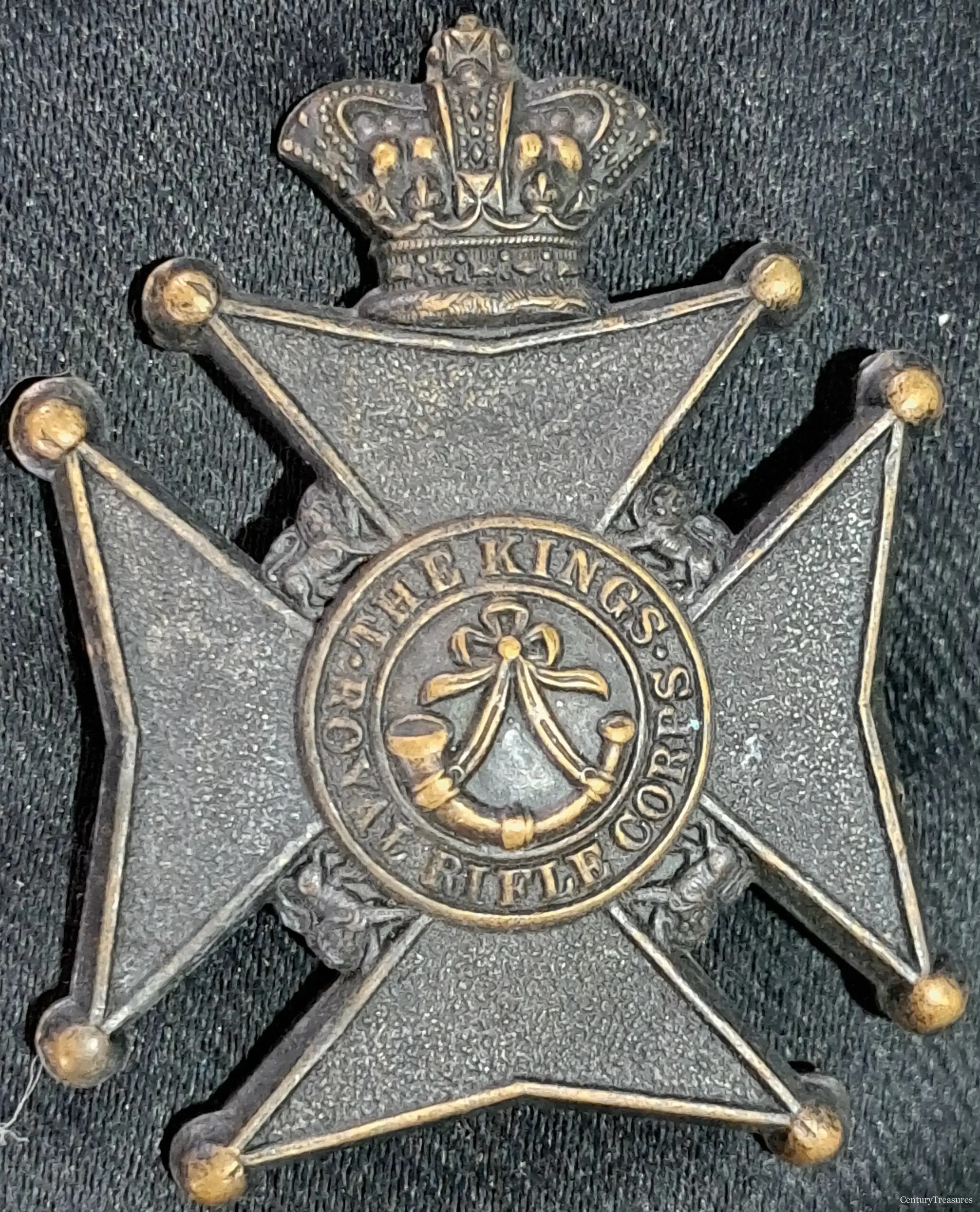 The King’s Royal Rifle Corps Victorian Cap Badge