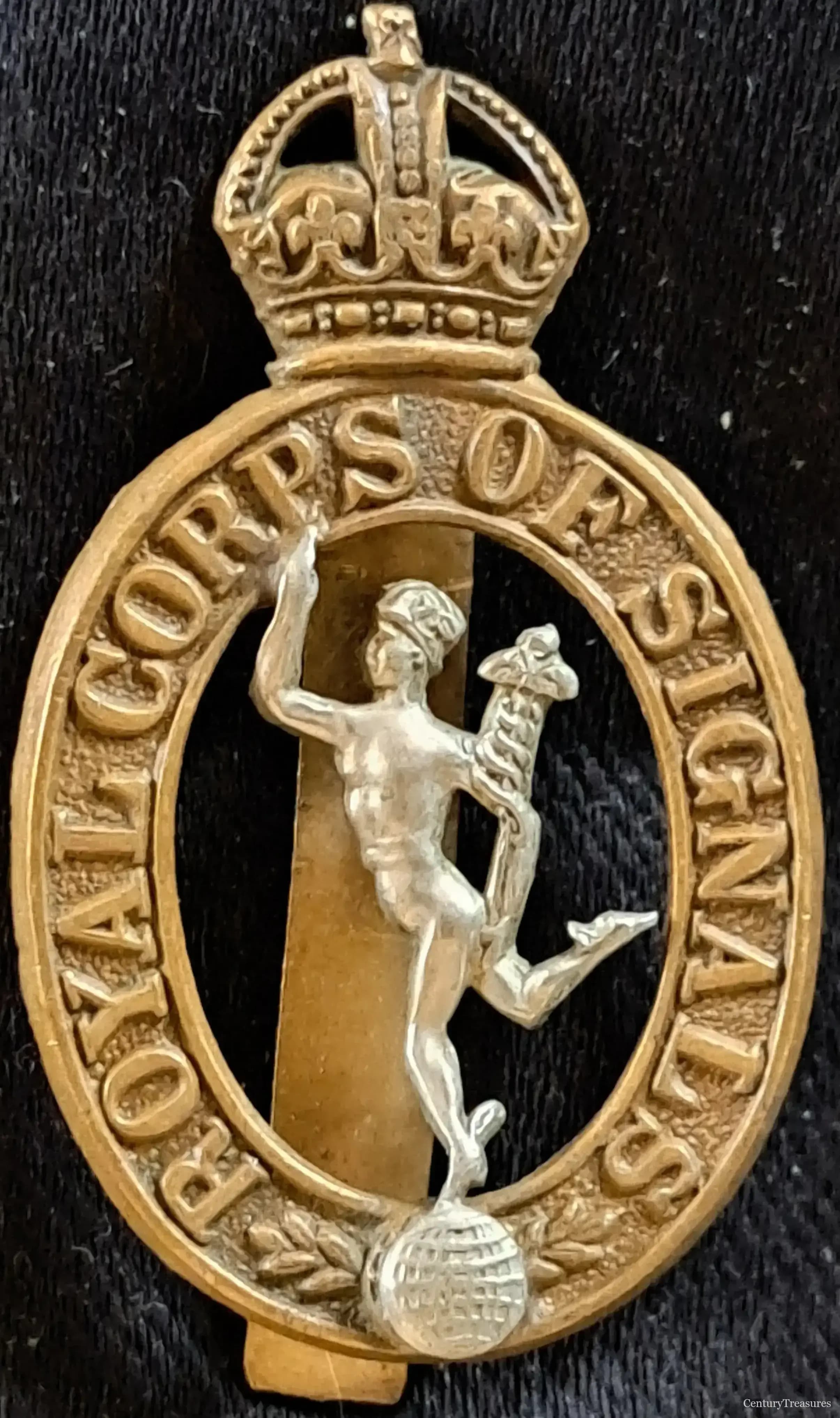 Royal Corps of Signals Bi-Metal Cap Badge