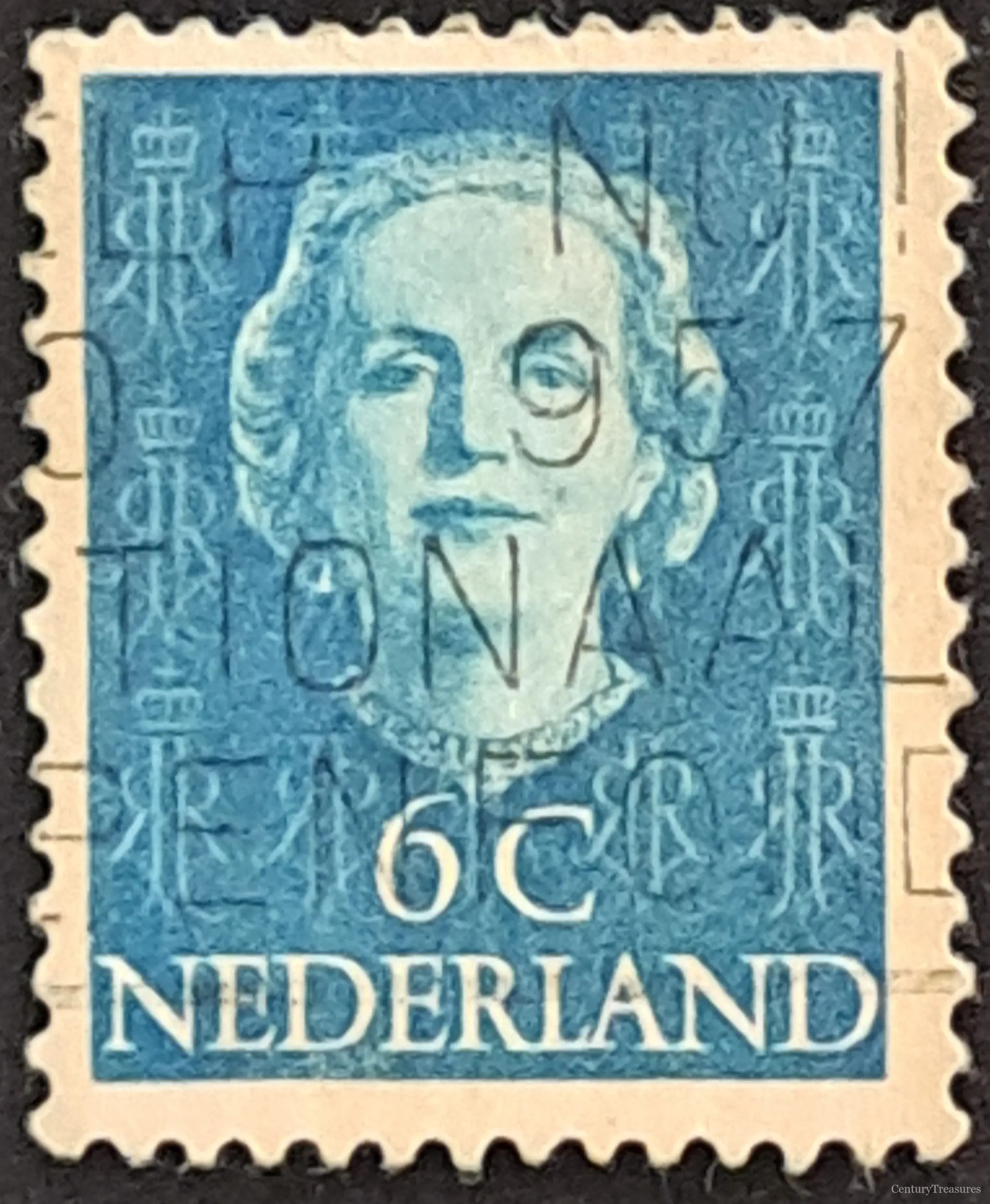 Queen Juliana Crown Monogram Definitive