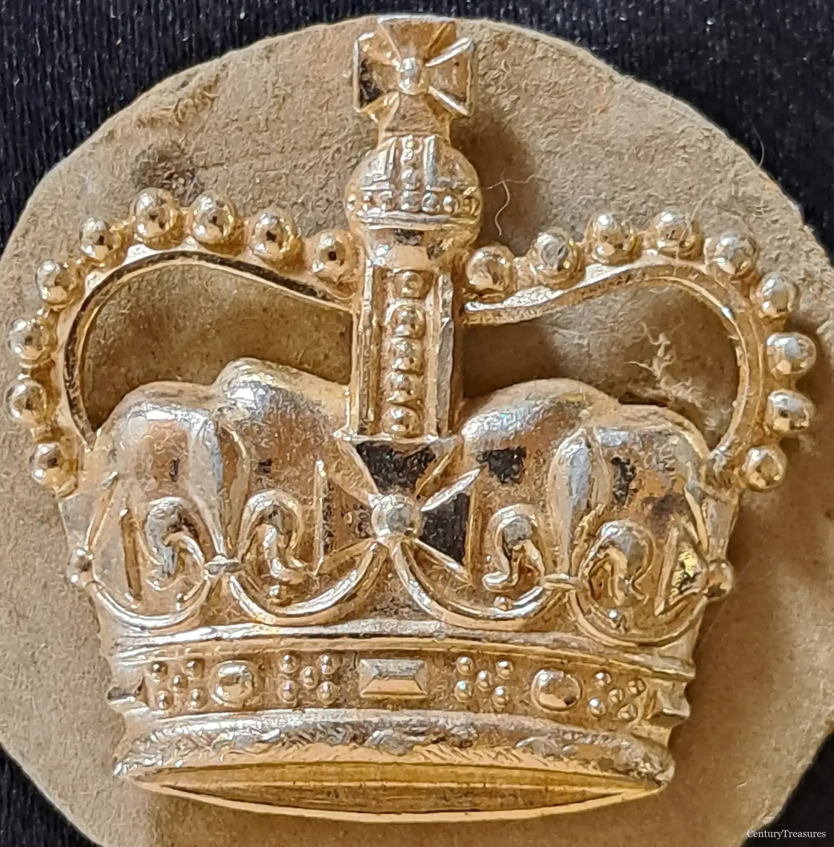 Commonwealth Queens Crown Rank Insignia Badge