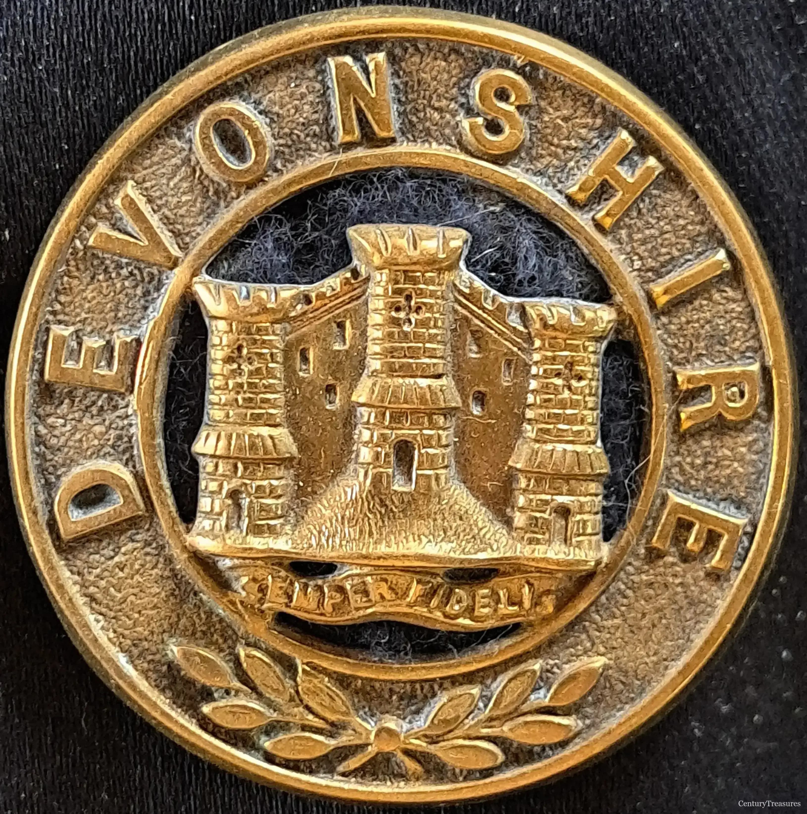 Devonshire Regiment Home Service Helmet Plate Centre